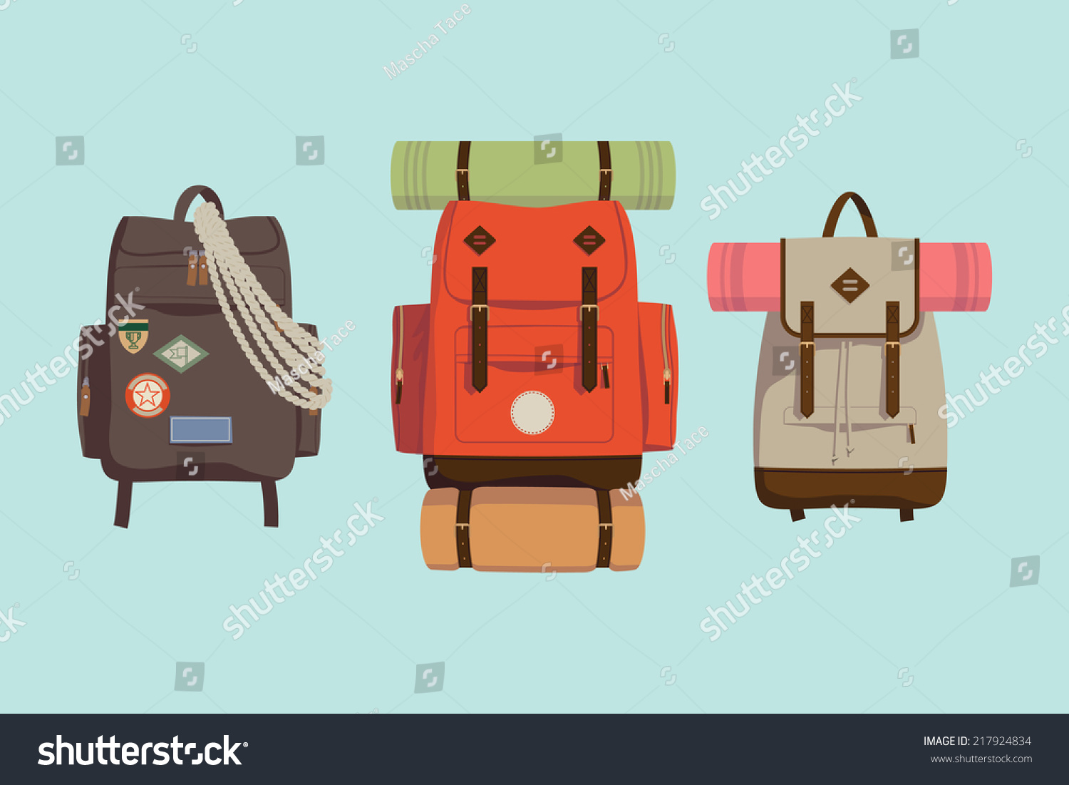 Туристический рюкзак вектор