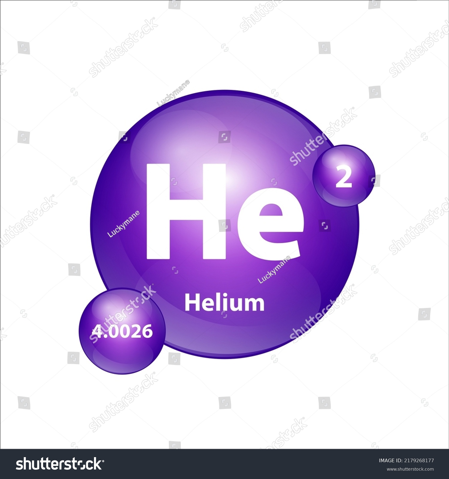 Helium He Icon Structure Chemical Element Stock Vector (Royalty Free ...