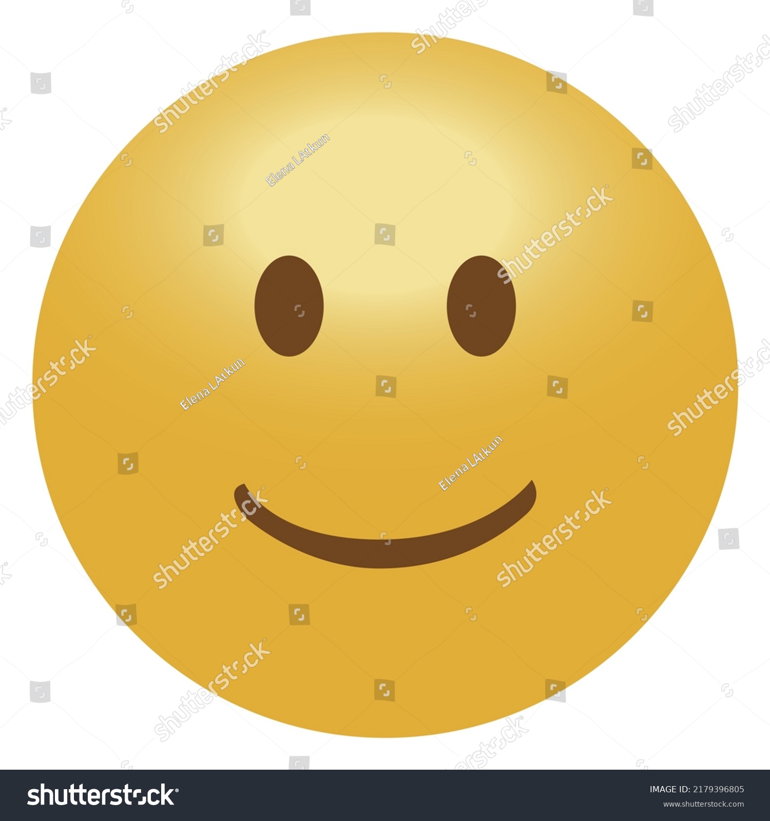 3d Smile Emoticon Emoji High Quality Stock Vector (Royalty Free ...