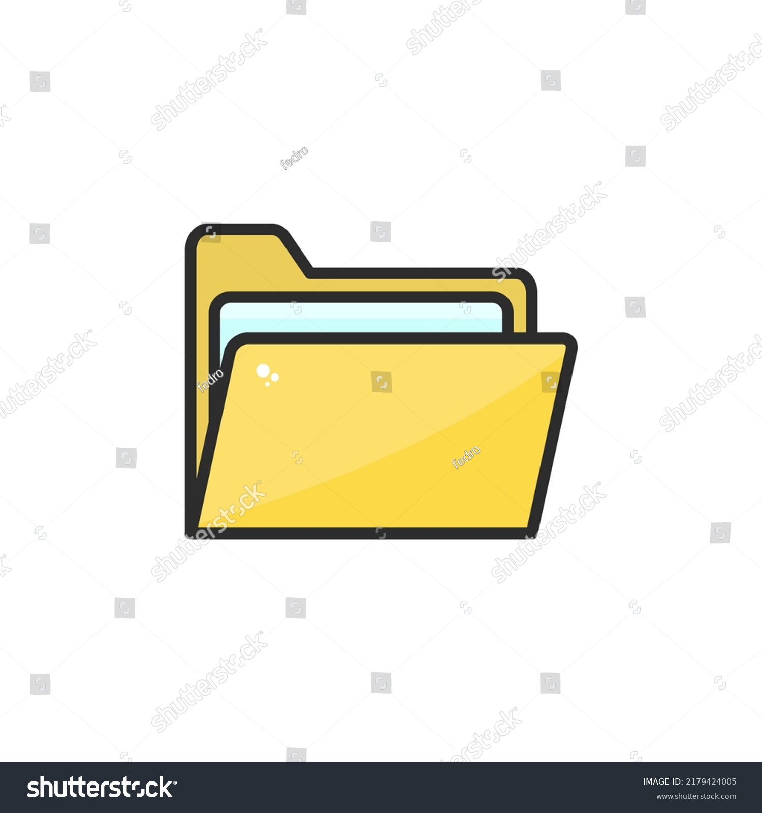 Folder Icon Folder Logo Vector Illustration Stock Vector (Royalty Free ...