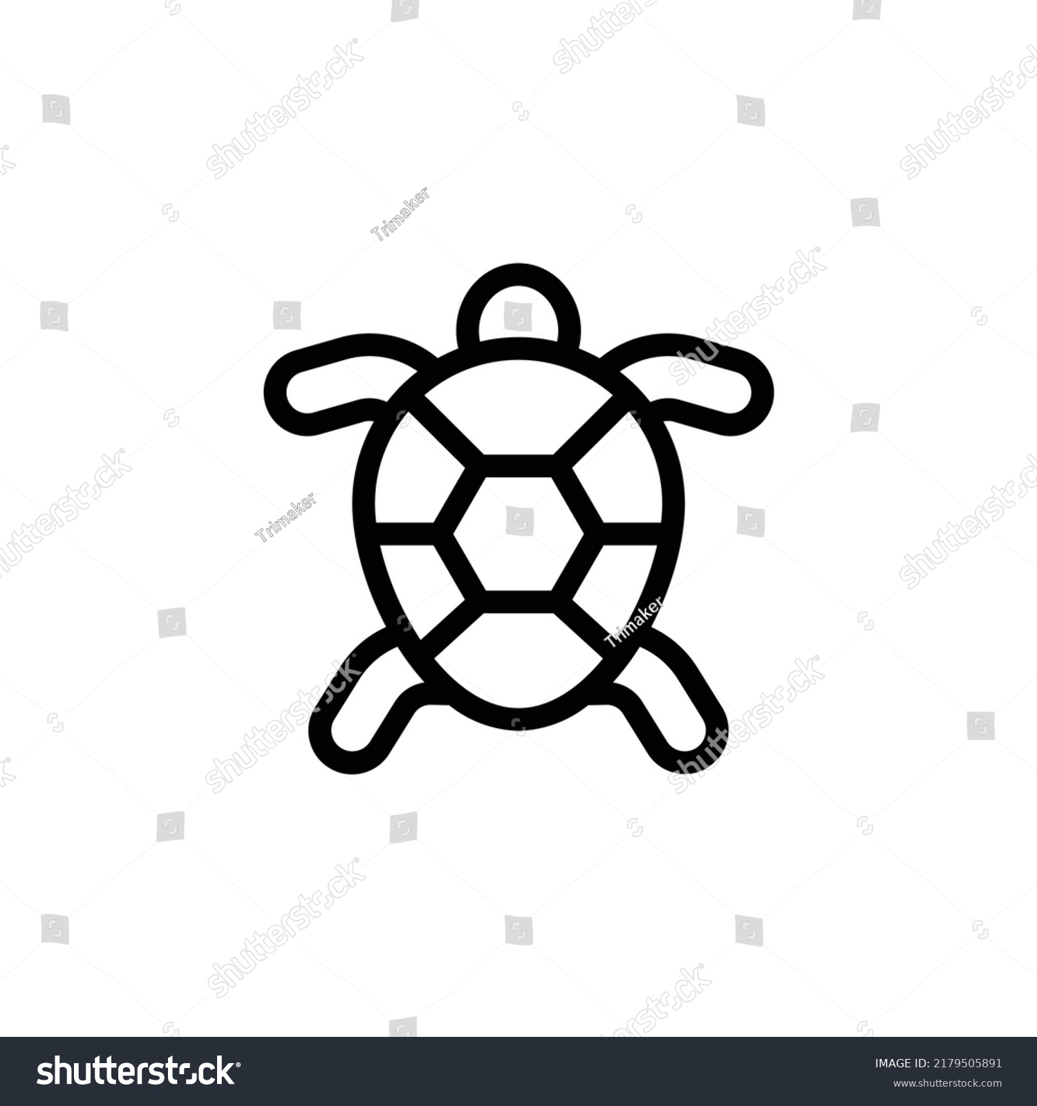 Turtle Icon Line Art Style Design Stock Vector (royalty Free 