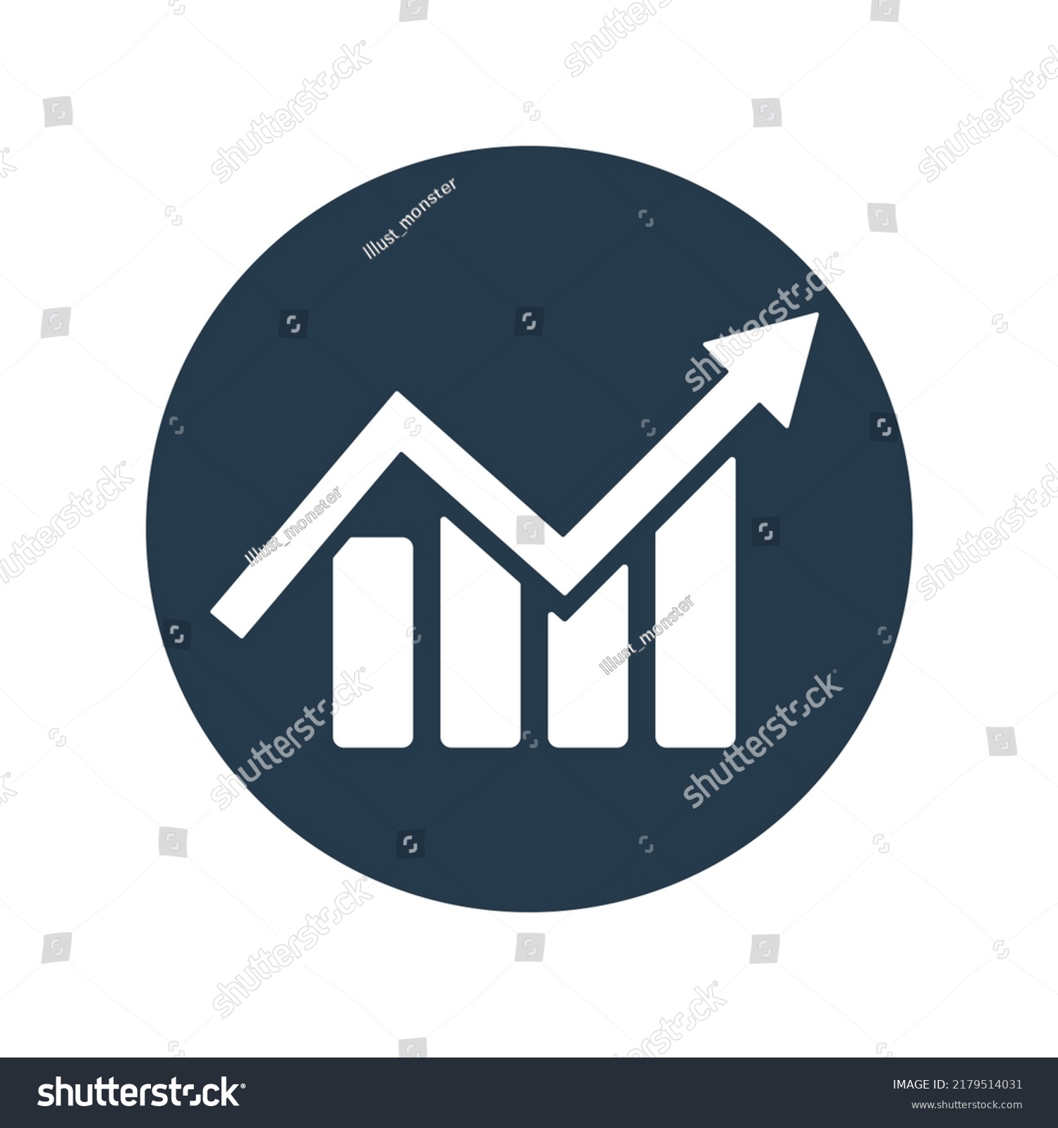 Bar Chart Button Chart Symbol Vector Stock Vector (royalty Free 