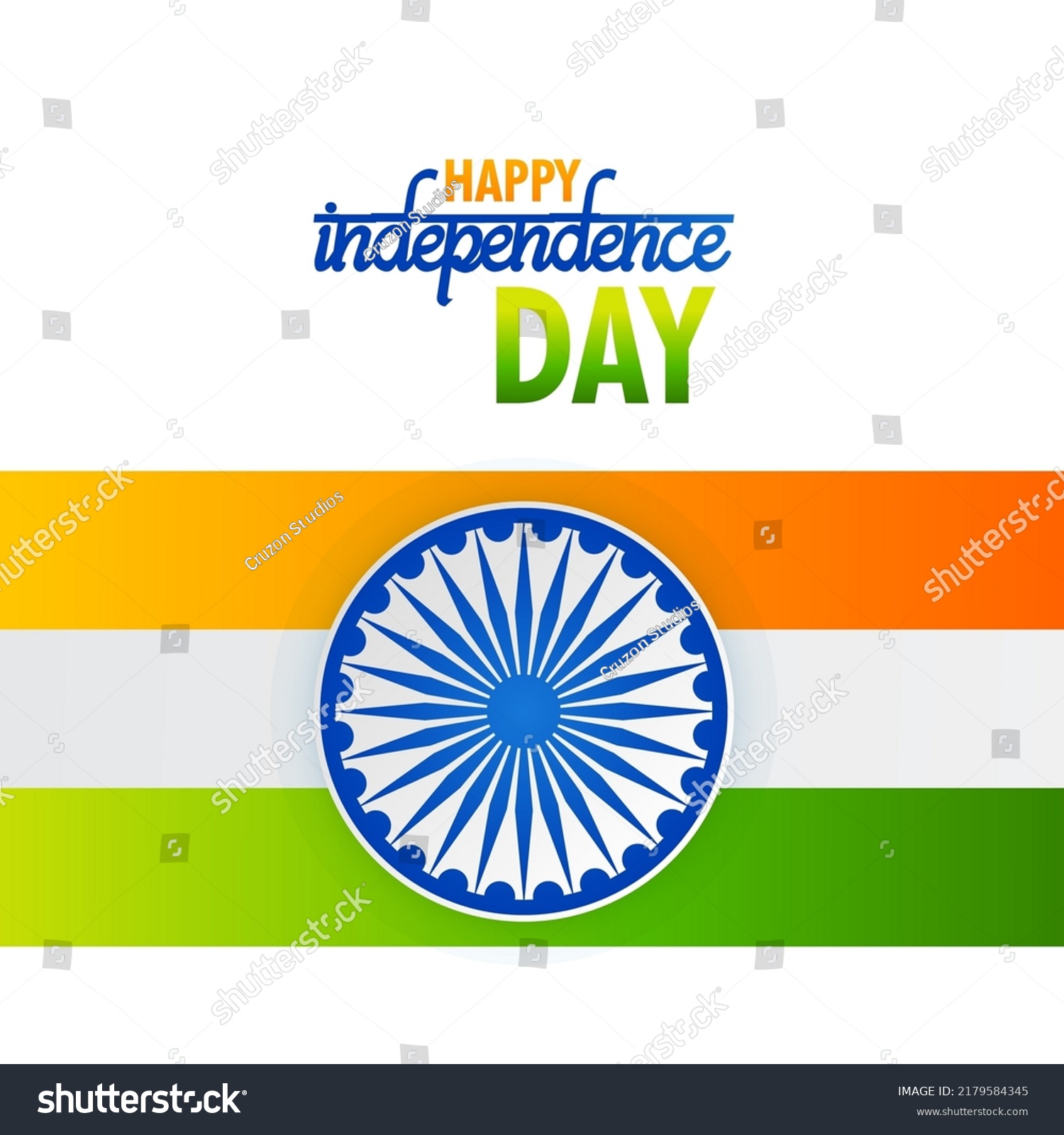 Happy Independence Day India Vector Illustration Stock Vector (royalty 