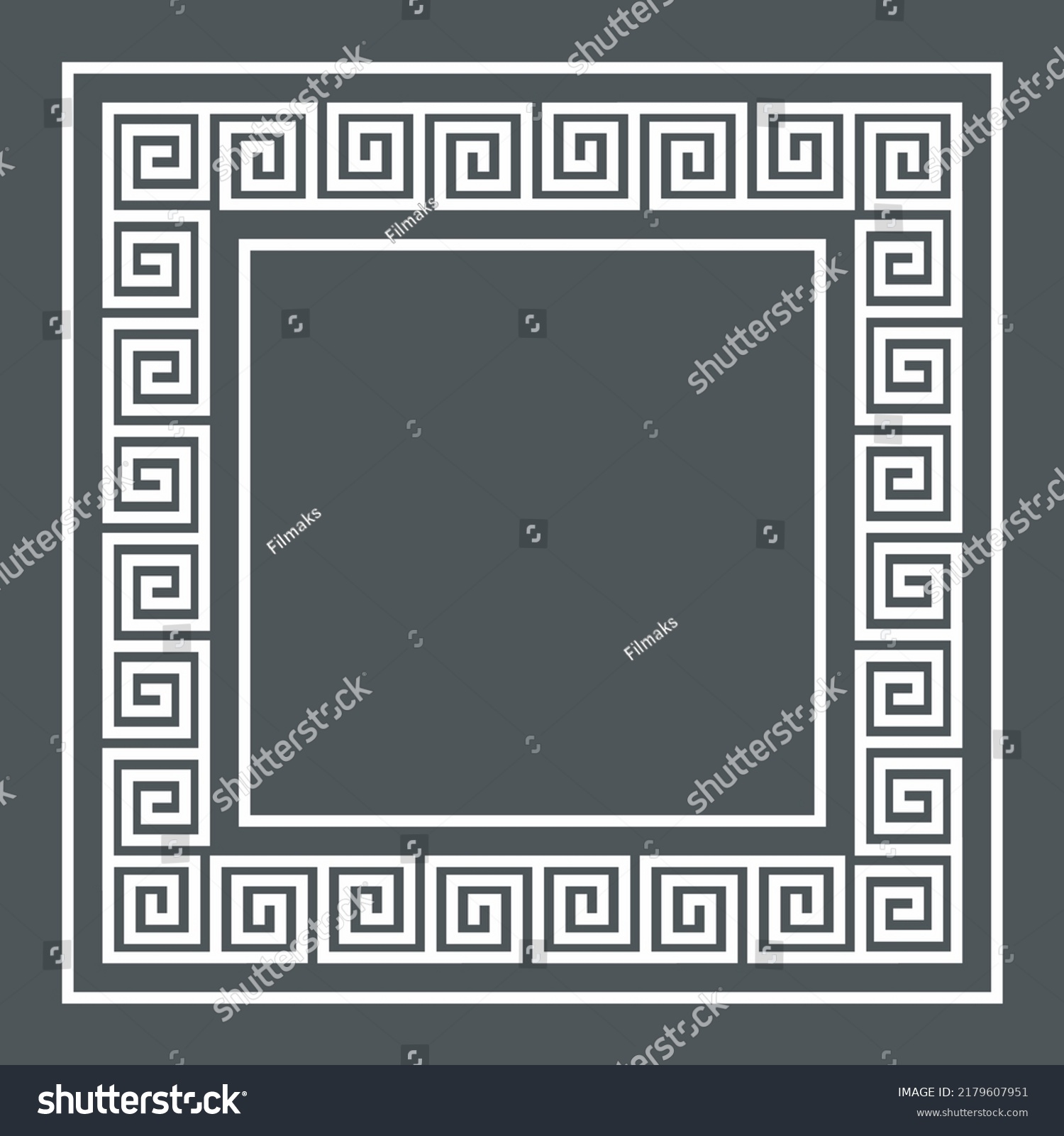 Greek Frame Corner Border Roman Ornament Stock Vector (Royalty Free ...