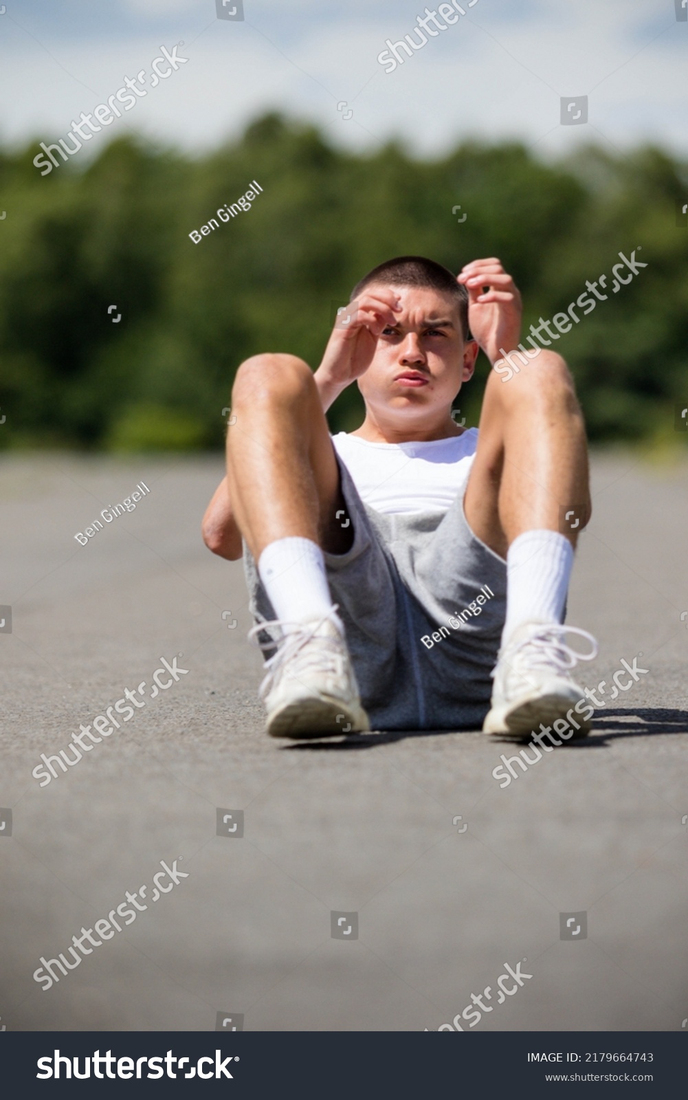 Nineteen Year Old Teenage Boy Doing Stock Photo 2179664743 | Shutterstock