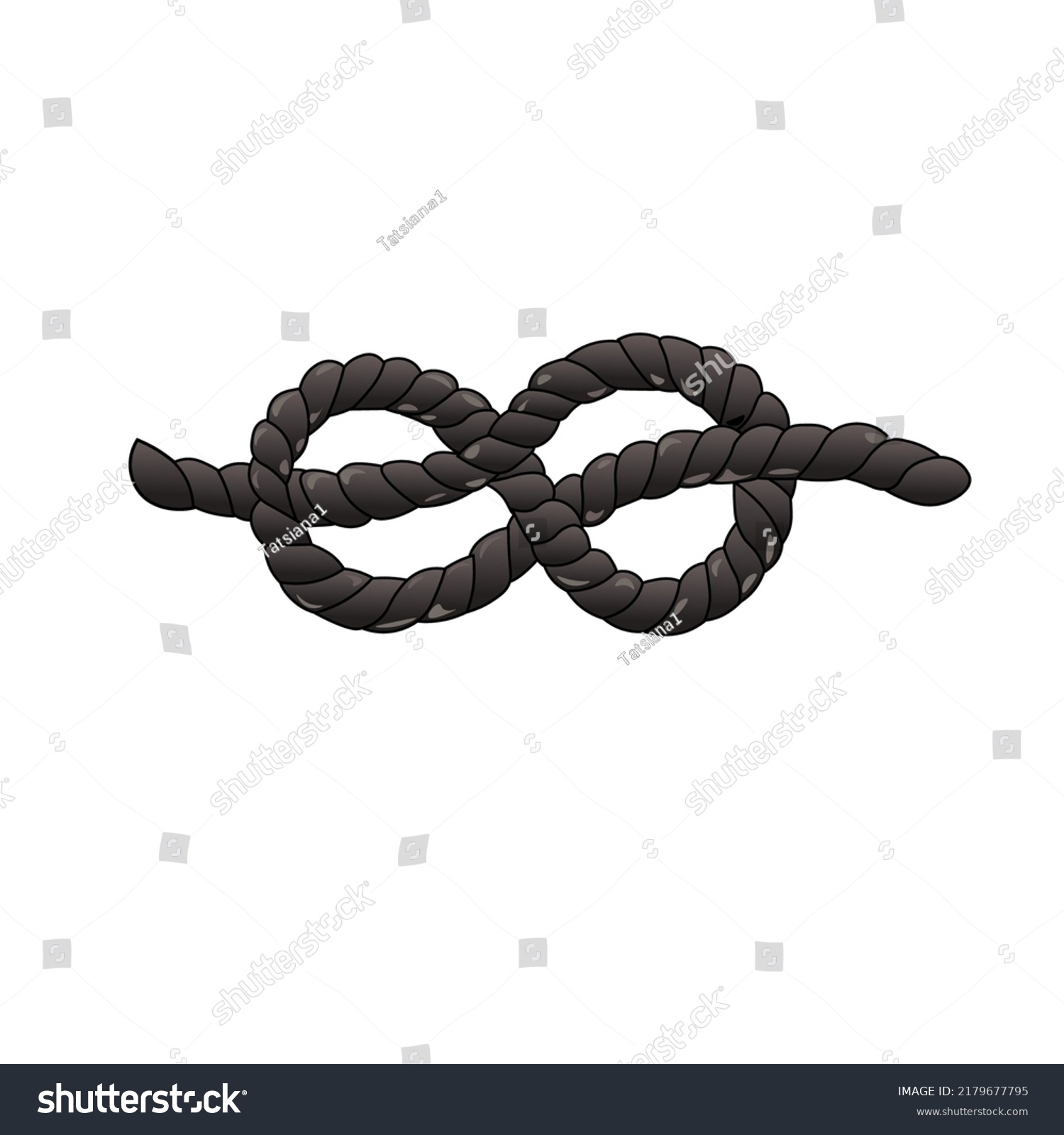 Vector Infinity Sign Made Rope On Stock Vector (Royalty Free