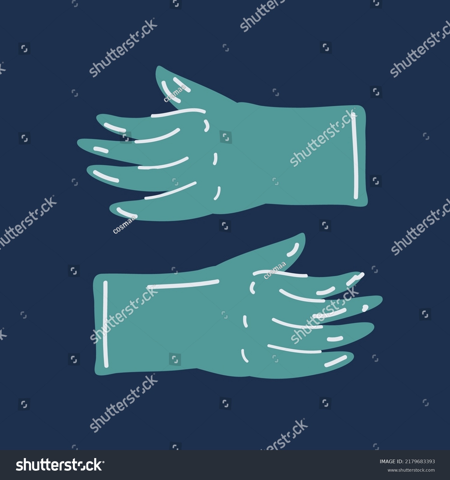 dark green dish gloves