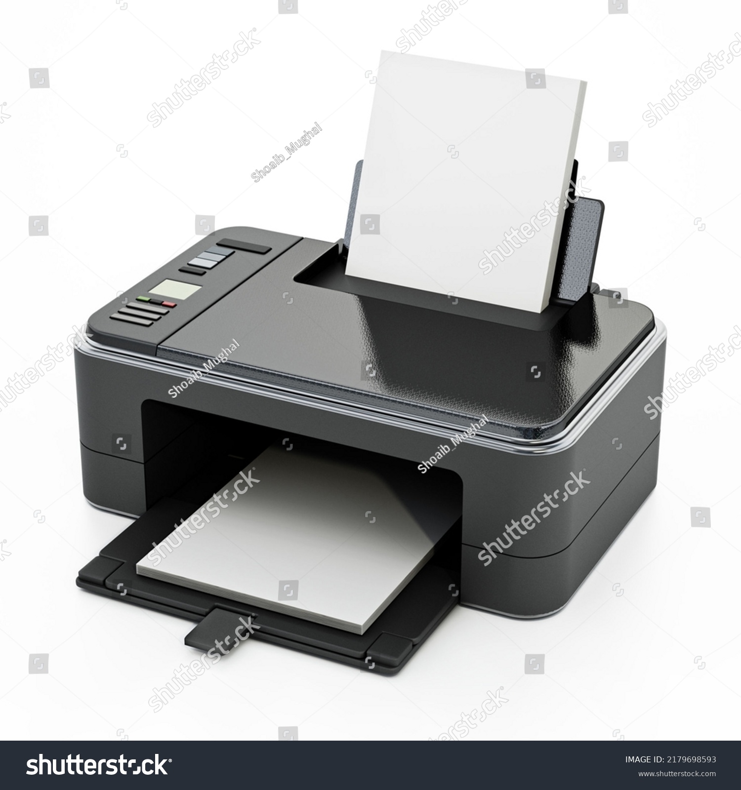 Desktop Inkjet Printer Blank A4 Papers Stock Illustration 2179698593