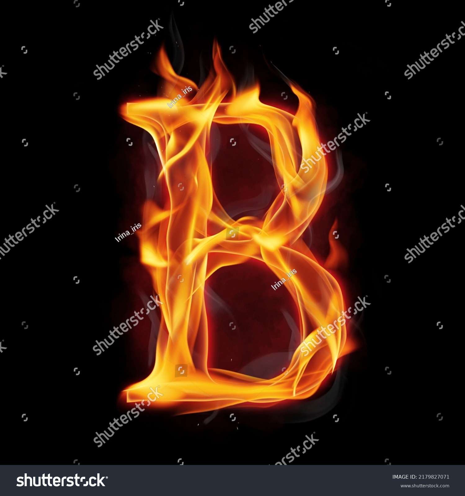 Fire Alphabet Letter B Made Fire Stock Photo 2179827071 | Shutterstock