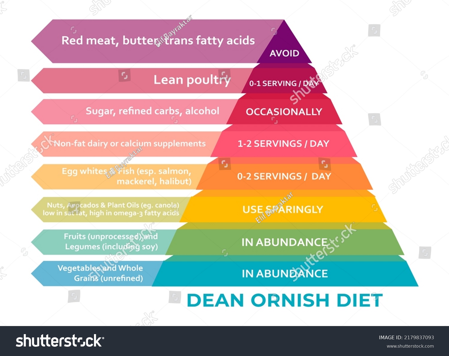 Ornish Diet Food Pyramid Chart Healthy Stock Vector (Royalty Free ...