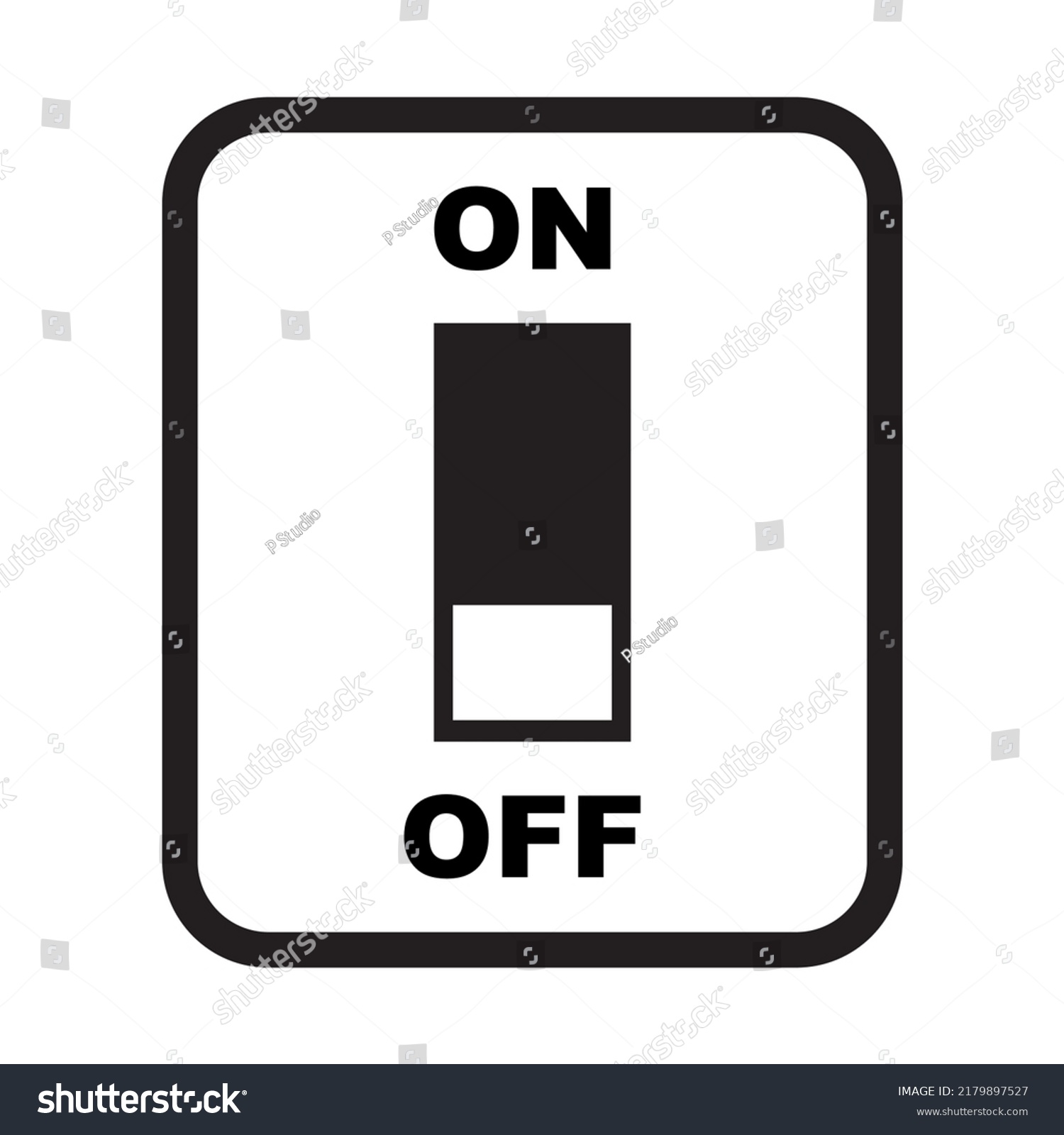 Electric Switch Icon Vector Power Off Stock Vector (Royalty Free ...