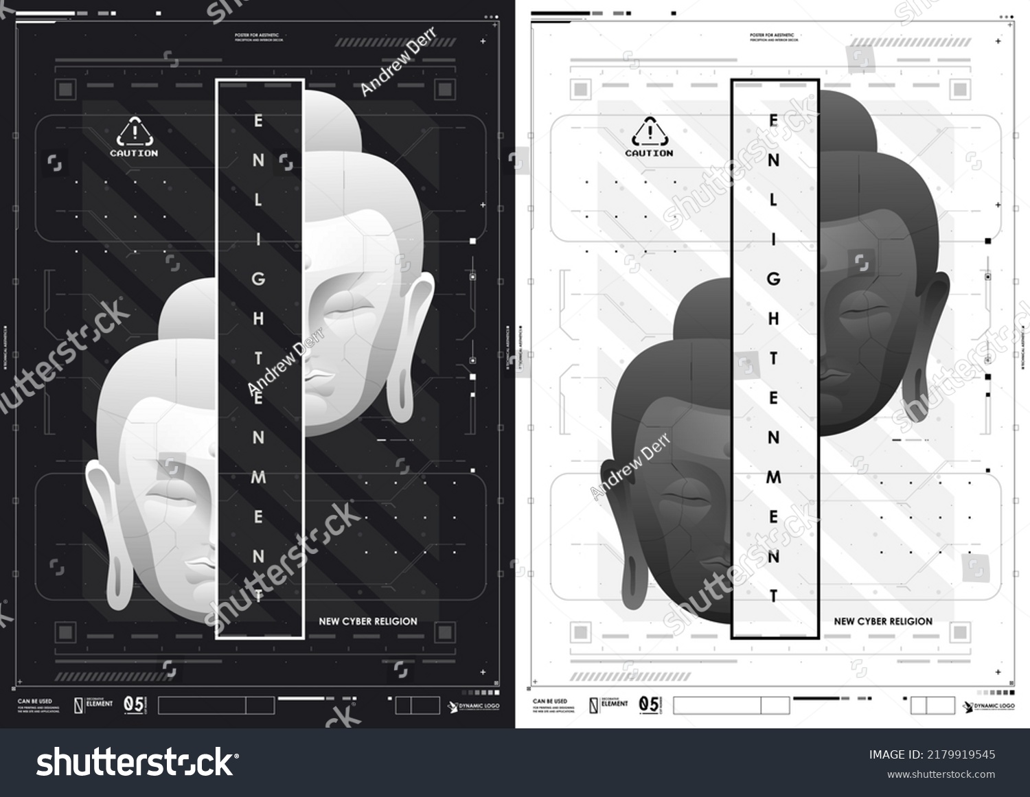 Buddha Face Cyberpunk Futuristic Poster Tech Stock Vector Royalty Free   Stock Vector Buddha Face Cyberpunk Futuristic Poster Tech Abstract Poster Template With Hud Elements 2179919545 