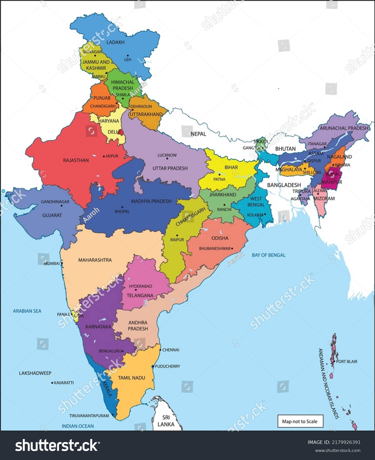 New Map India Latest Map India Stock Vector (Royalty Free) 2179926391 