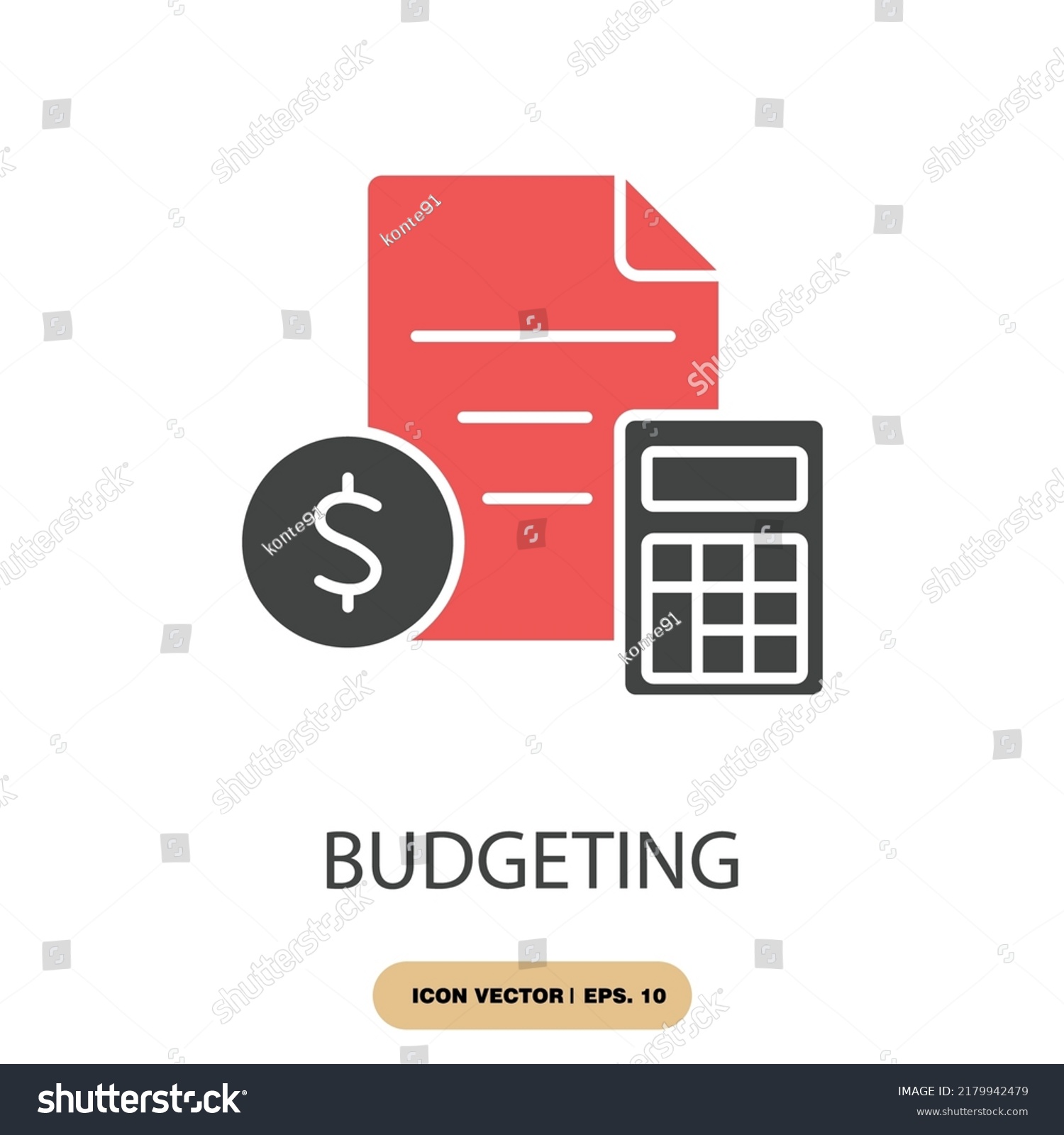 Budgeting Icons Symbol Vector Elements Infographic Stock Vector ...