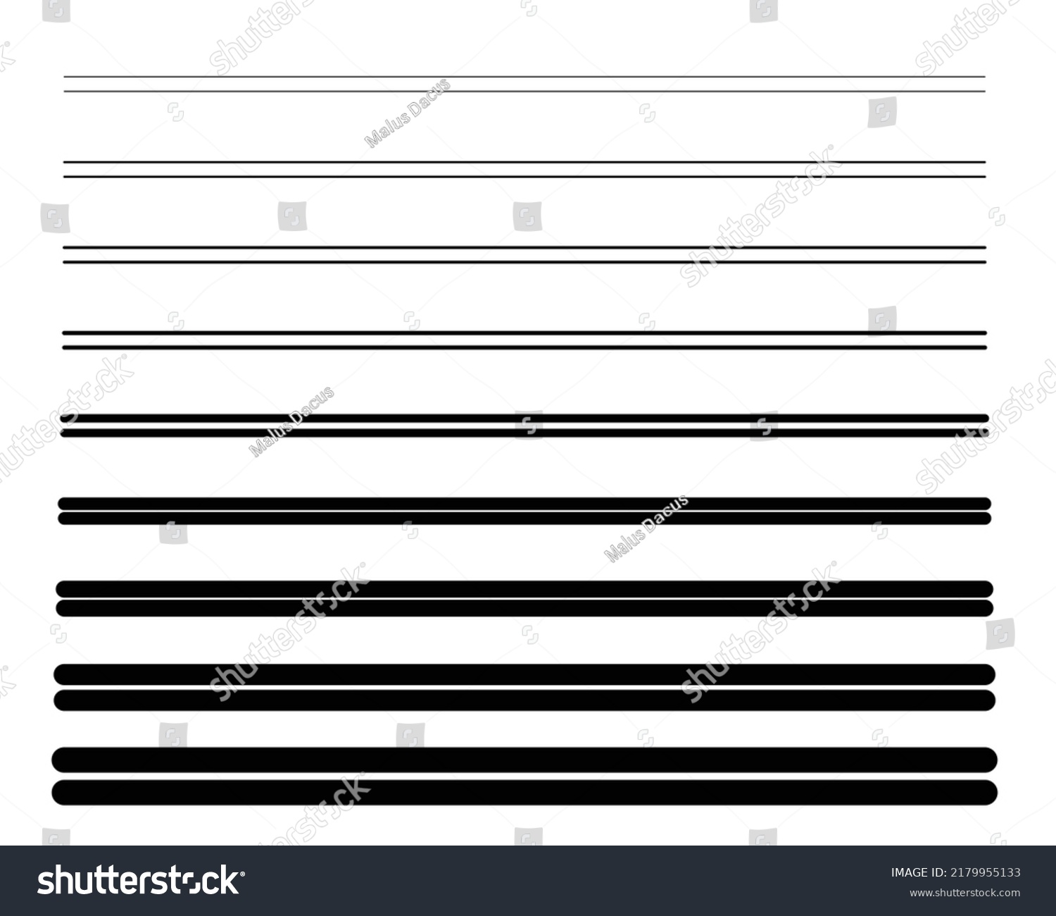 Horizontal Line Hand Drawn Collection Stock Vector (Royalty Free ...