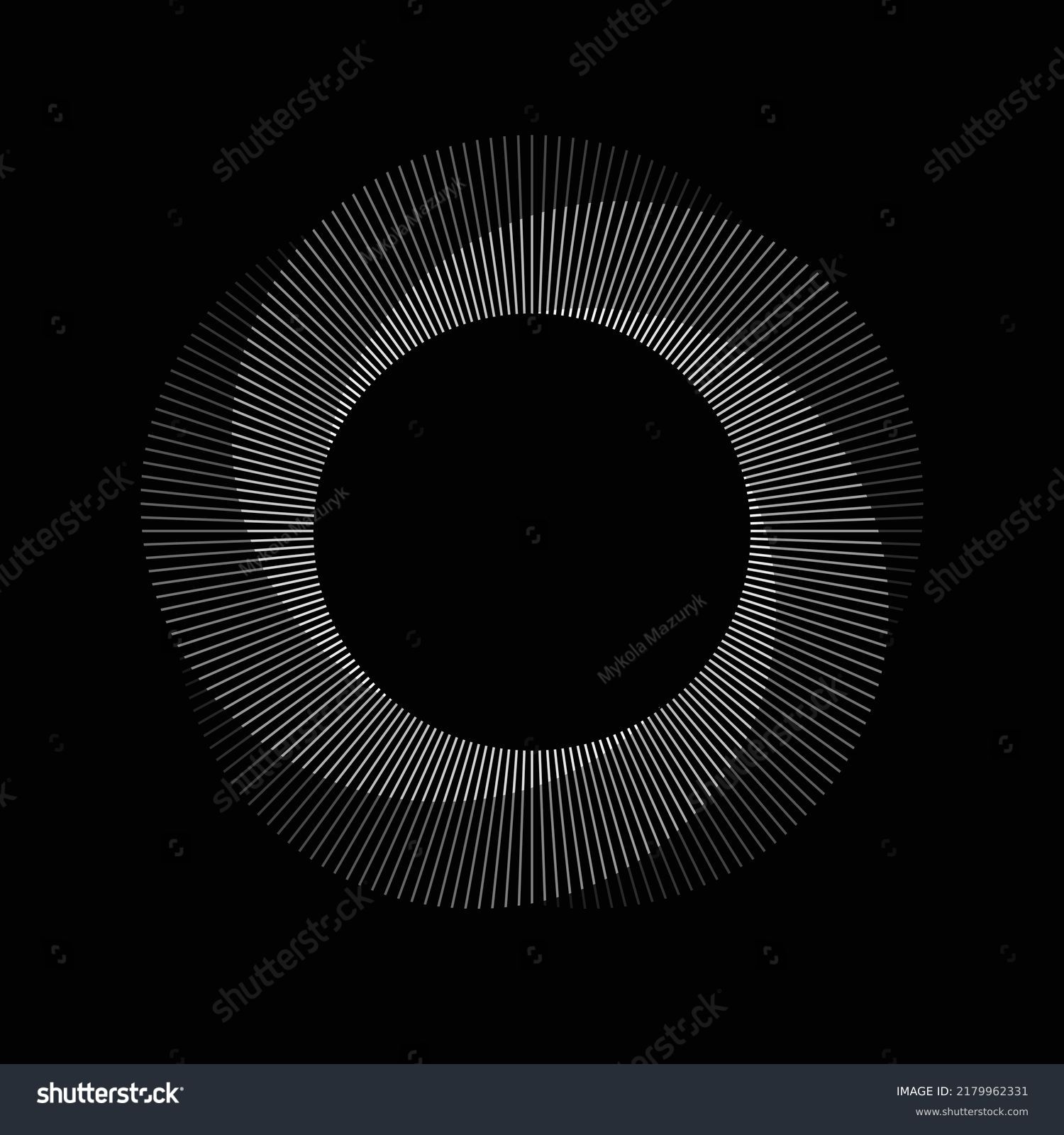 Circle Transition Line Elements White Black Stock Vector (royalty Free 