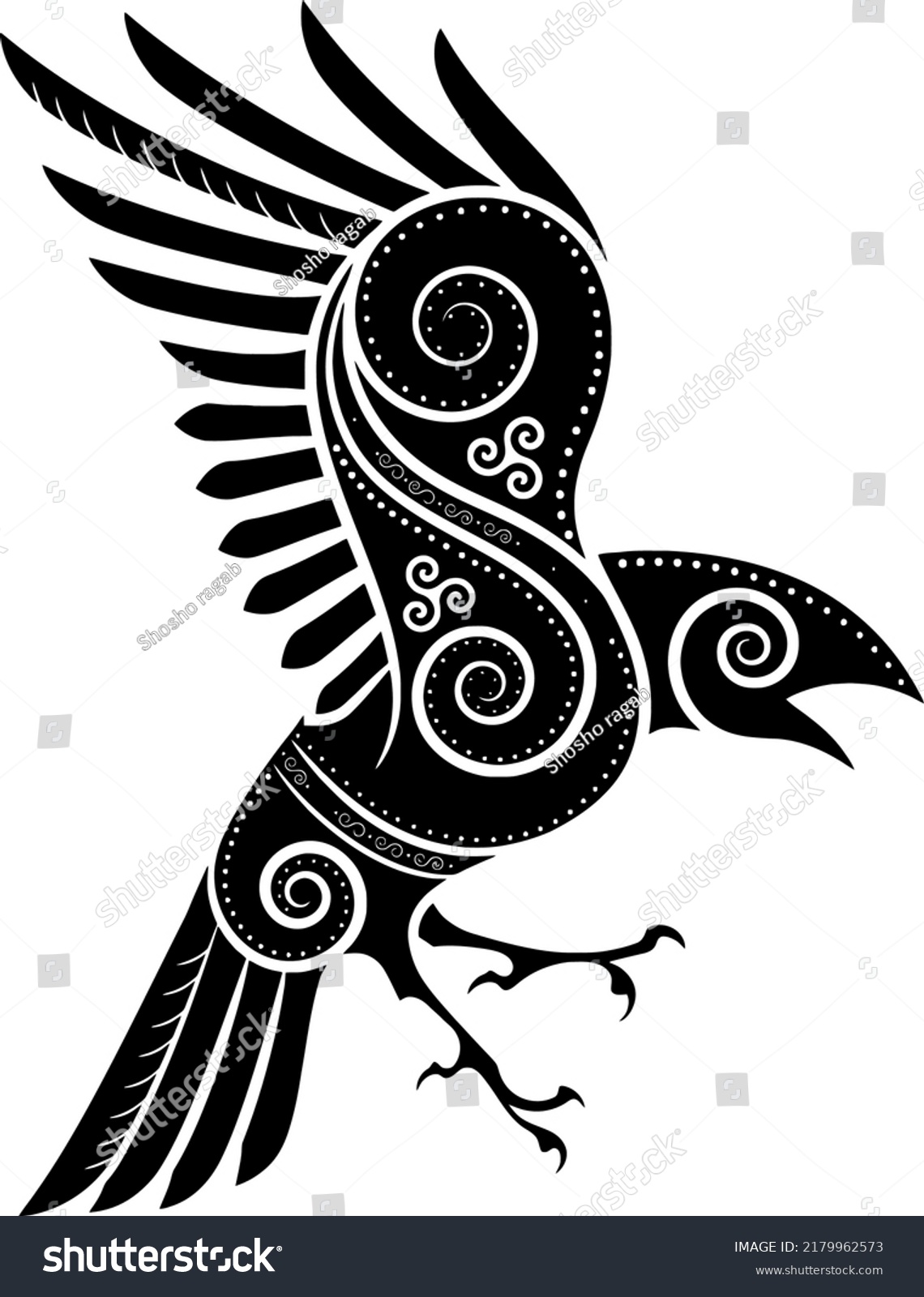 Ravens Viking Symbols 4eps Stock Vector (Royalty Free) 2179962573 ...