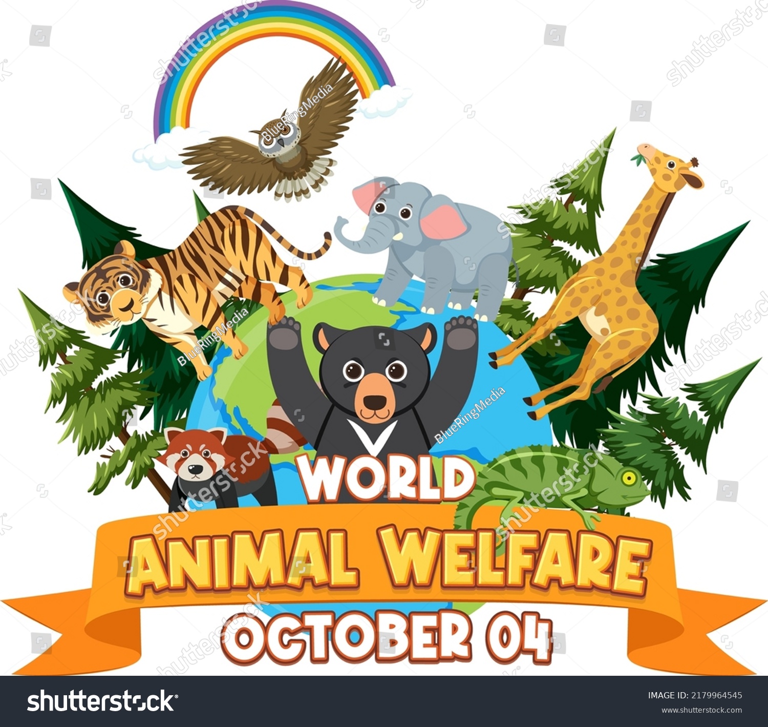 World Animal Welfare Day Poster Illustration Stock Vector (Royalty Free ...