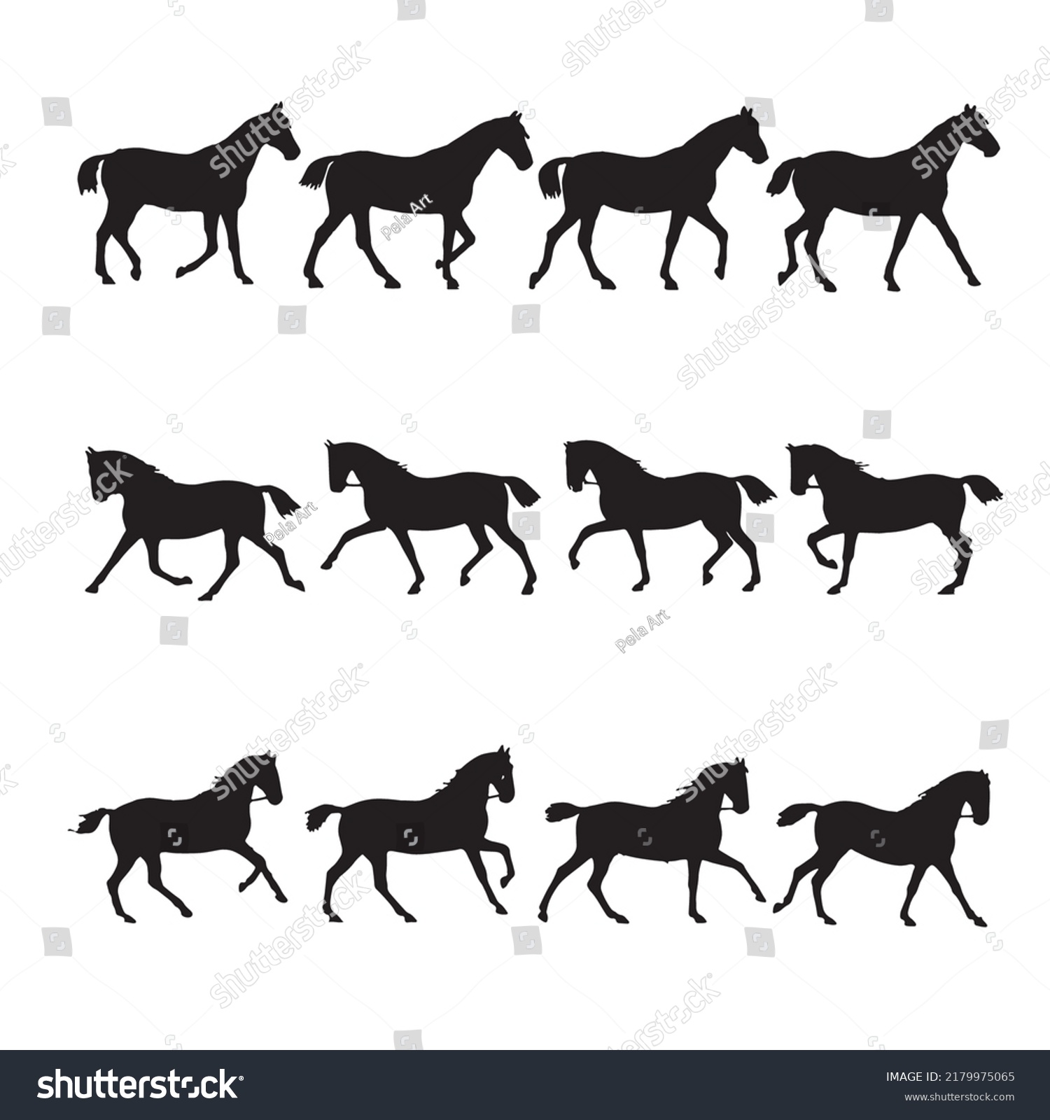 Horse Silhouette Black Symbol Vector Stock Vector (Royalty Free ...