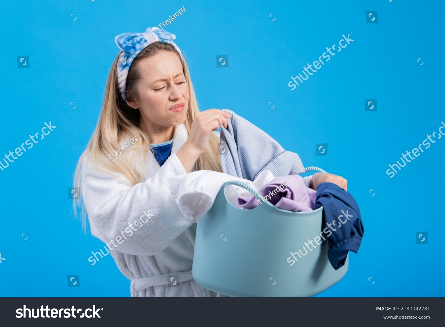 Woman Doing Household Chores Holds Bowl Stock Photo Shutterstock