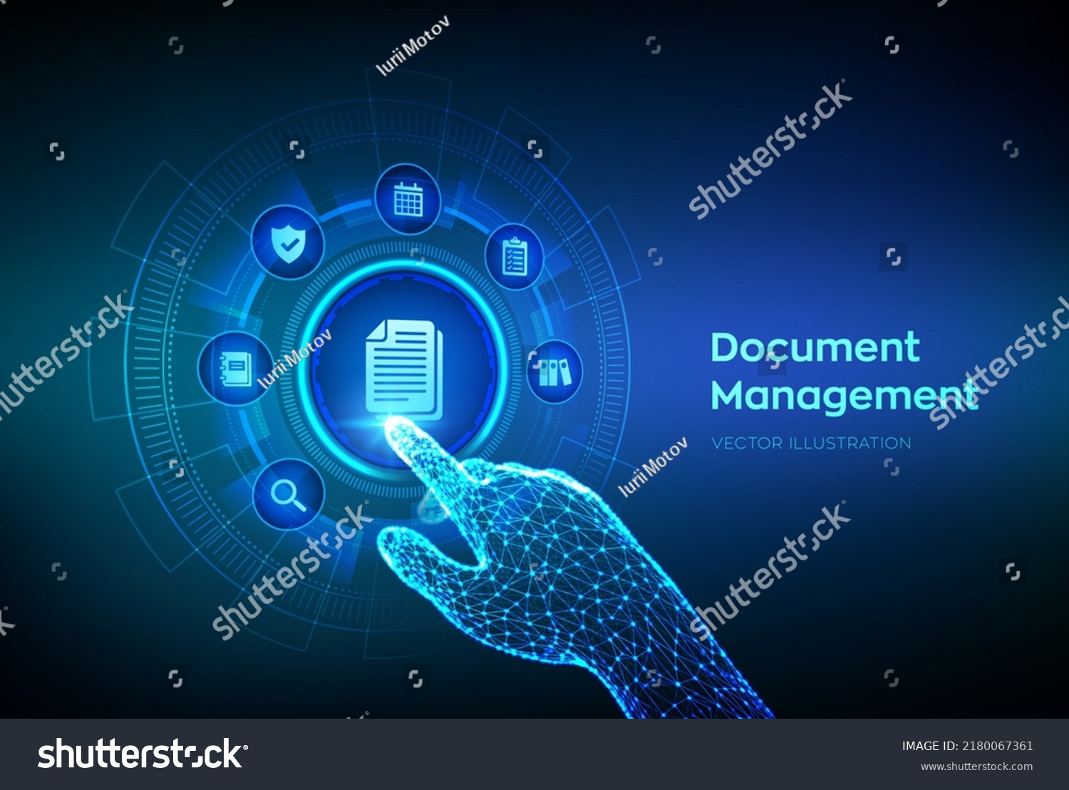 Dms Document Management Data System Corporate Stock Vector (Royalty ...