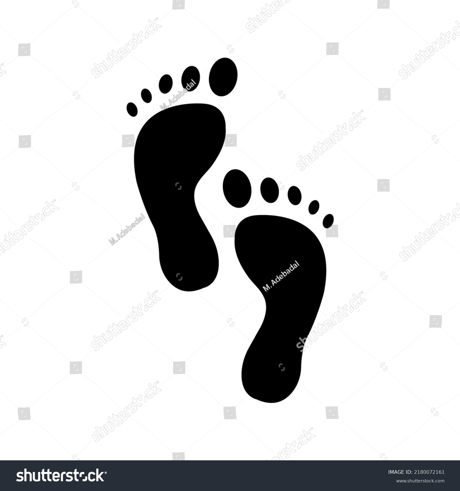 Human Footprints Vector Stock Color Editable Stock Vector Royalty Free Shutterstock