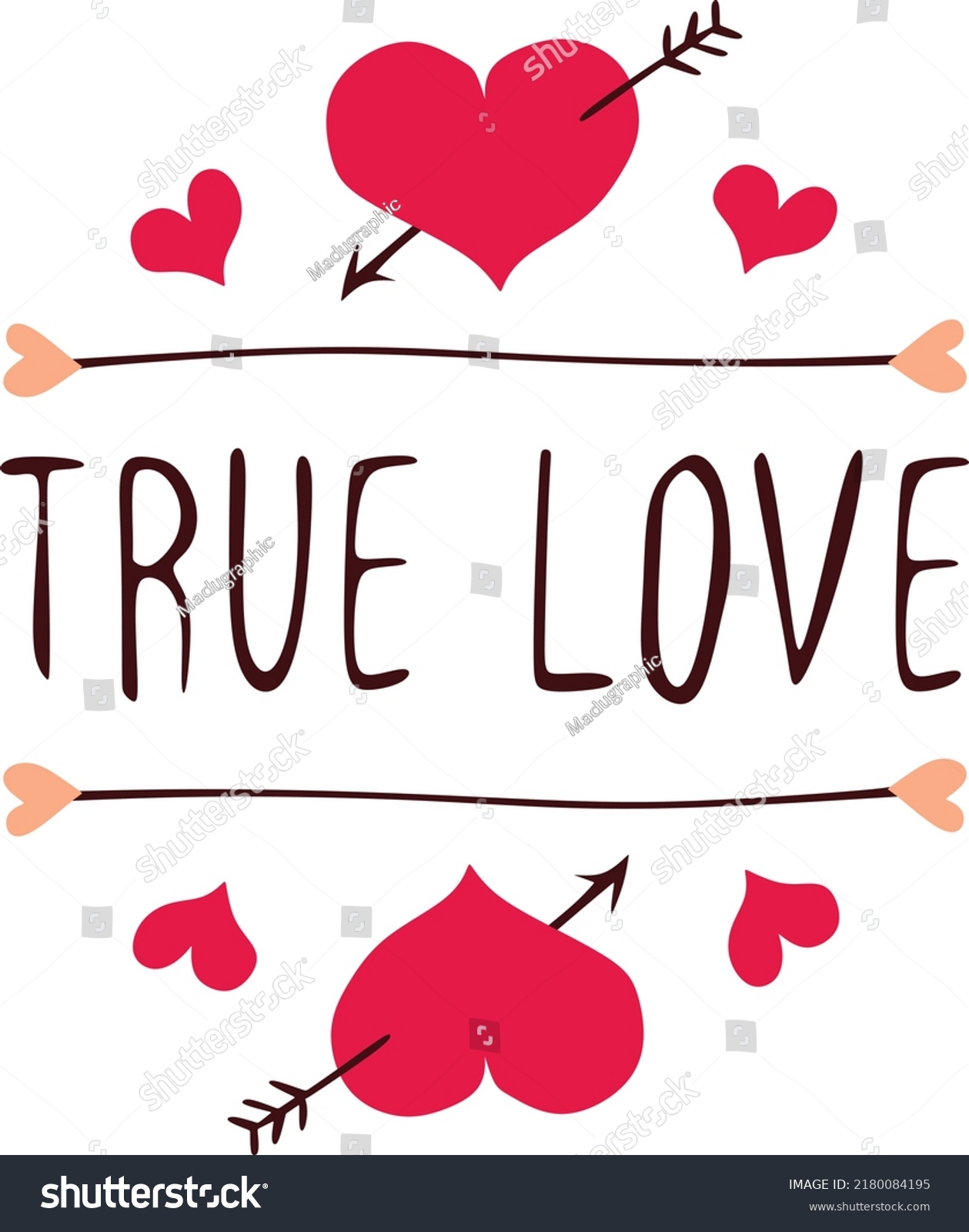 True Love Story Heart Vector Drawing Stock Vector (Royalty Free 