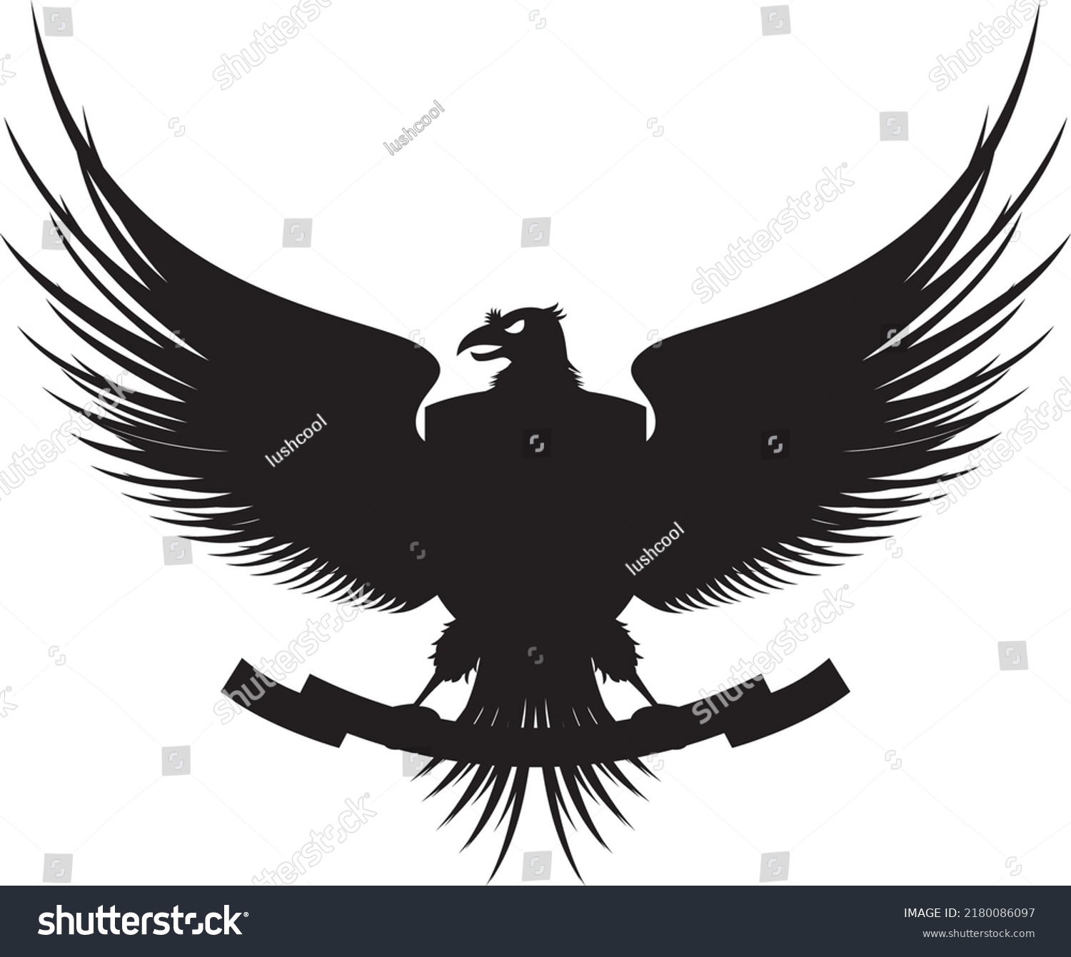 Garuda Pancasila Silhouette Illustration Indonesia Stock Vector 