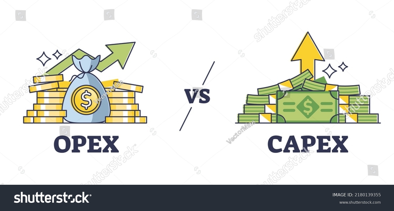 Opex Vs Capex Expenditure Comparison Strategy: เวกเตอร์สต็อก (ปลอดค่า ...