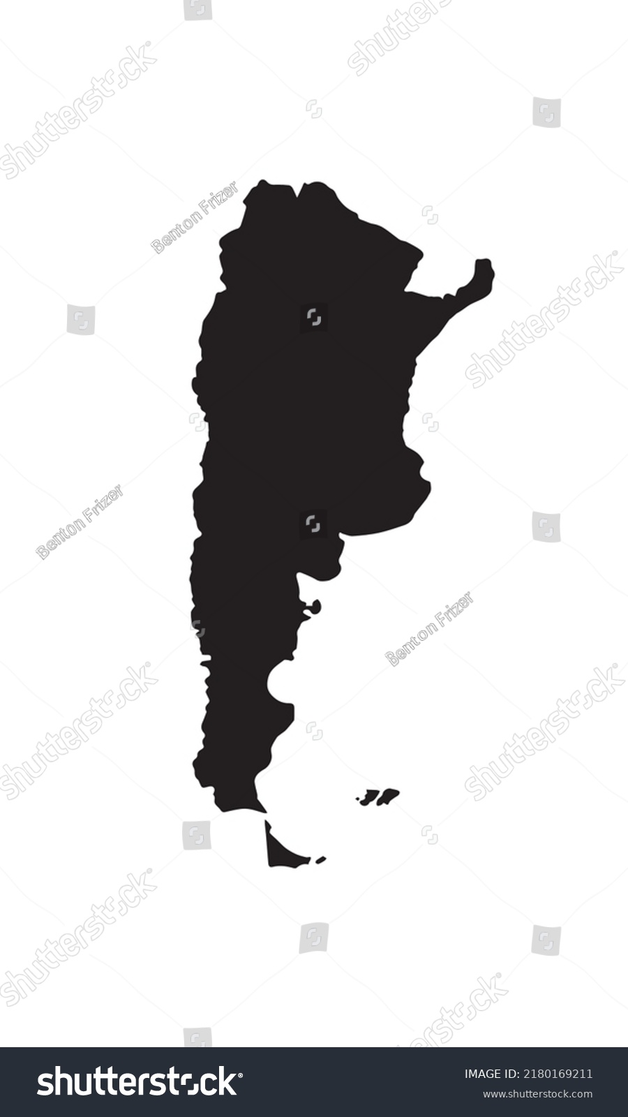 Argentina Vector Simple Map Shadow Stock Vector (Royalty Free ...