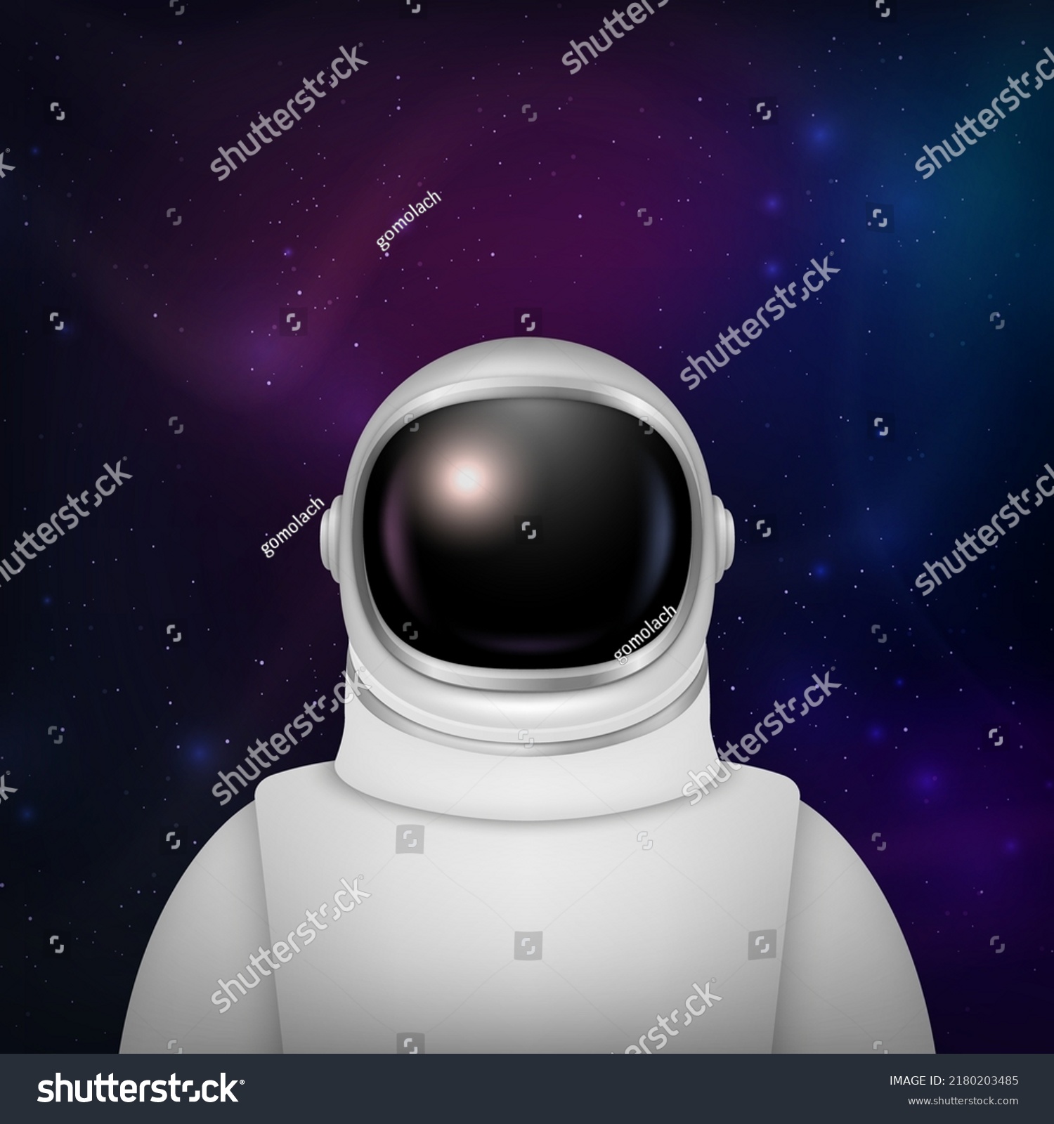 Vector 3d Realistic Spaceman Astronaut Spacesuit Stock Vector (Royalty ...