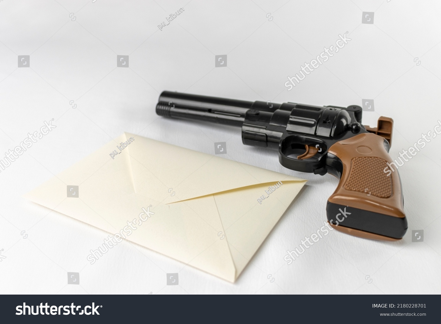 Toy Gun Letter Envelope Image Crime Stock Photo 2180228701 | Shutterstock