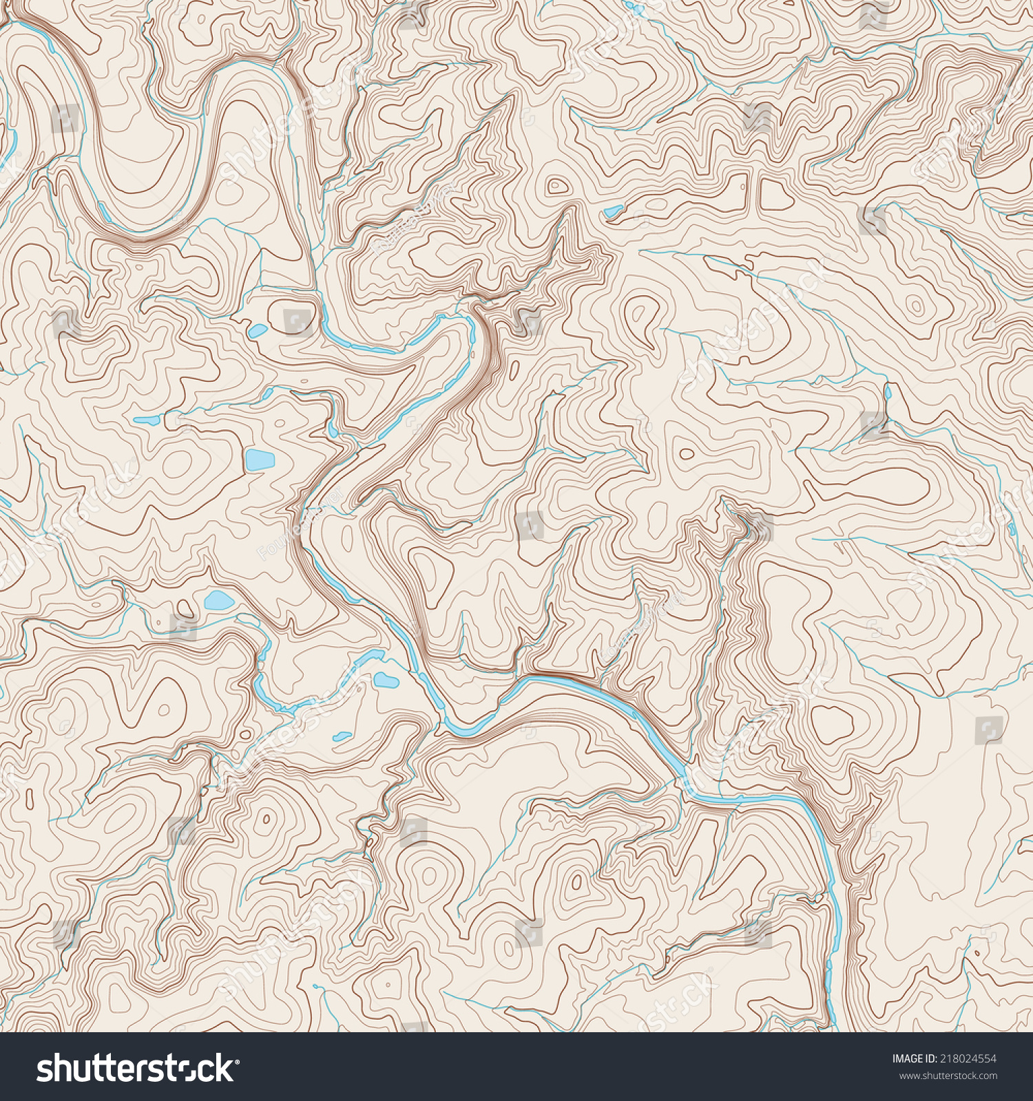 Realistic Topographic Map Area West Austin Stock Vector (Royalty Free ...