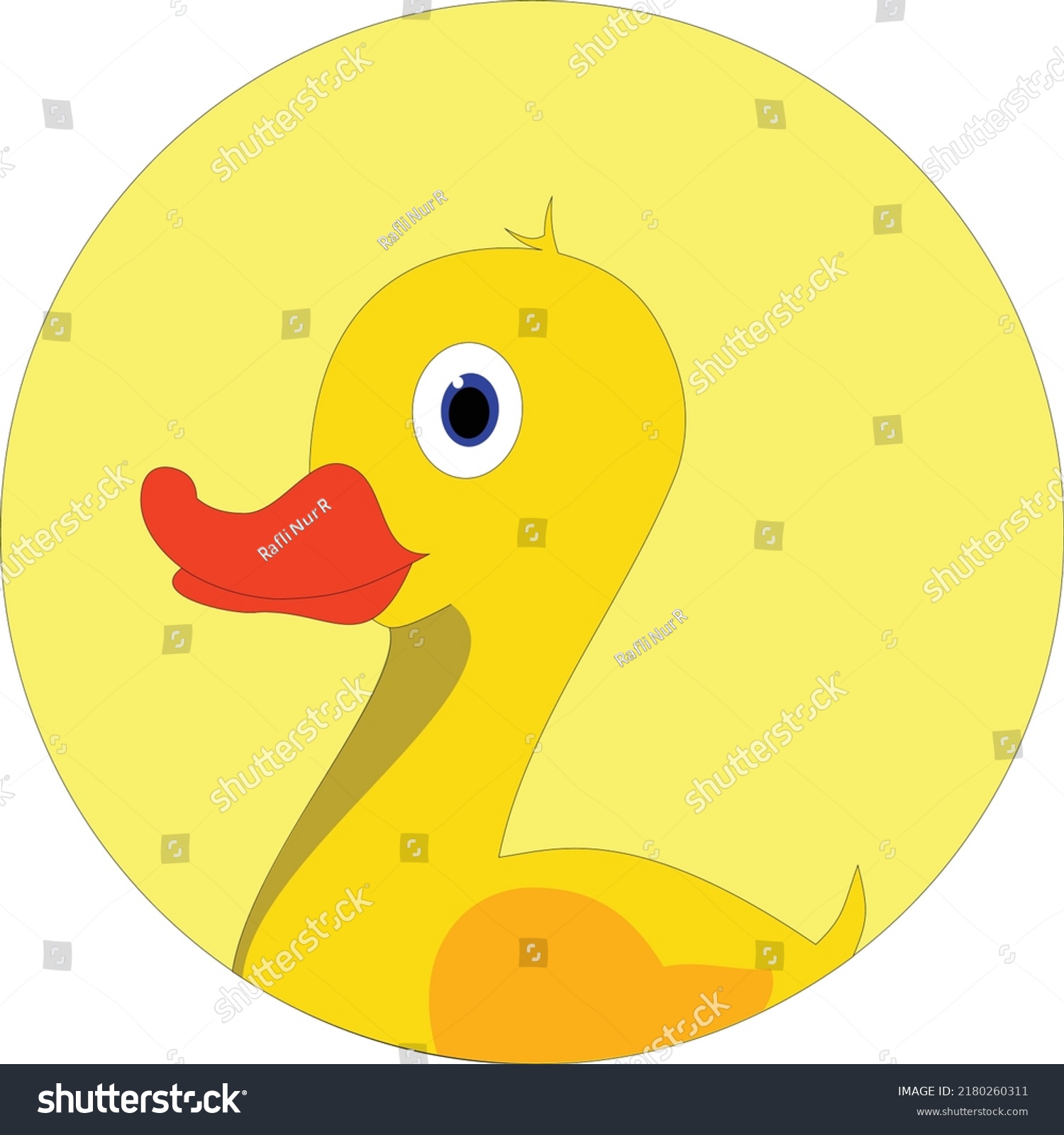 Cute Duck Icon Vector Illustration Stock Vector Royalty Free