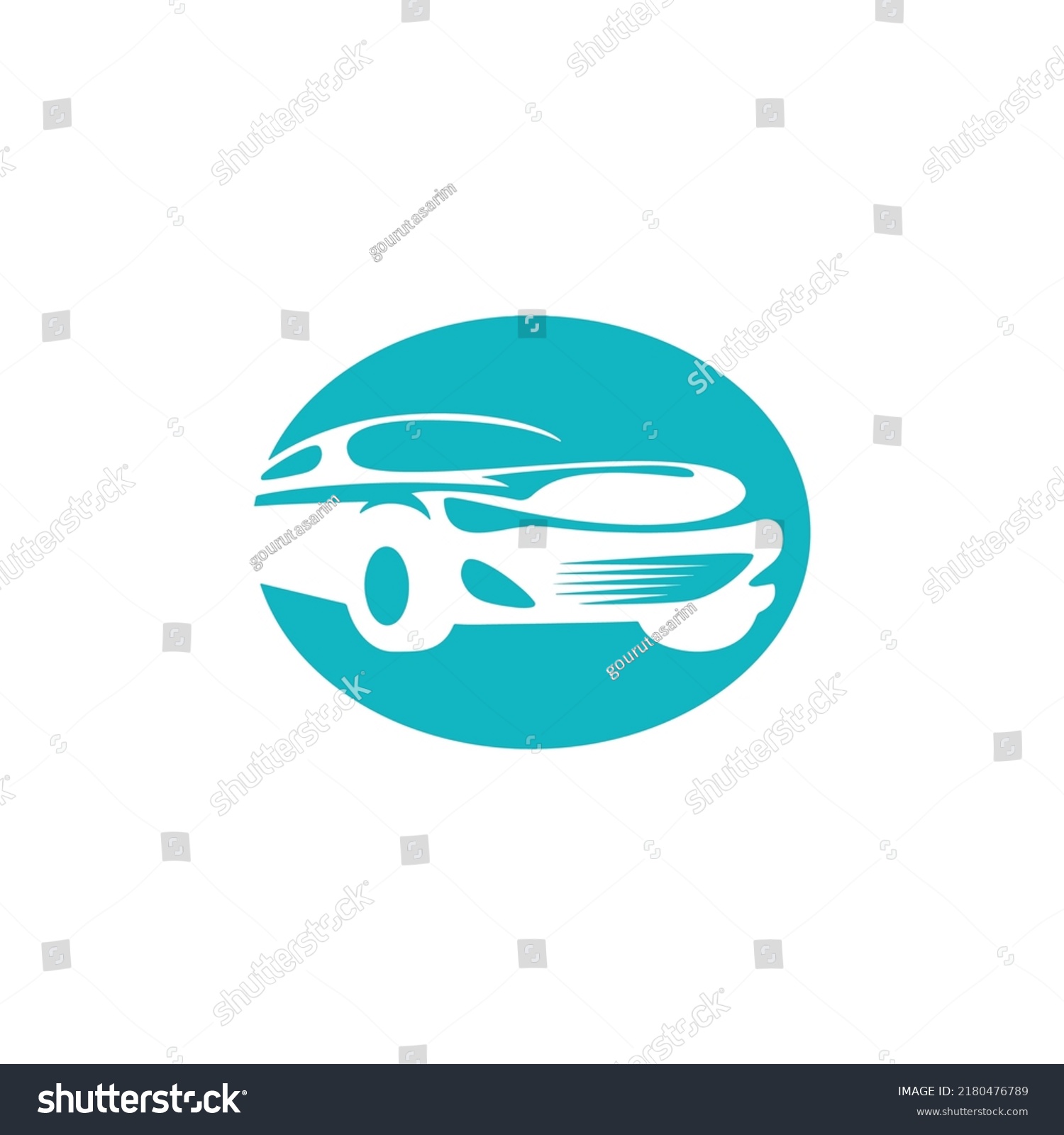 blue background car logo