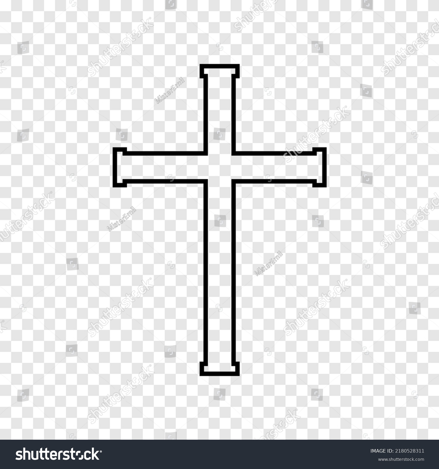 Christian Cross Icon Simple Design Stock Vector (Royalty Free ...