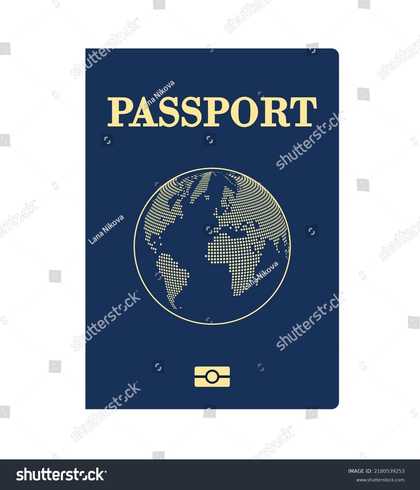 Vector International Passport Cover Template Eps Stock Vector (Royalty ...