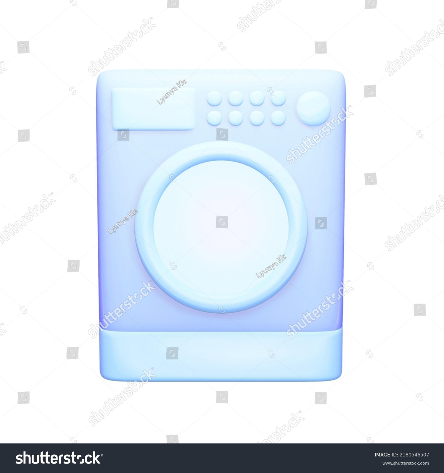 3d Render Washer Machine Front Rendering Stock Illustration 2180546507 ...