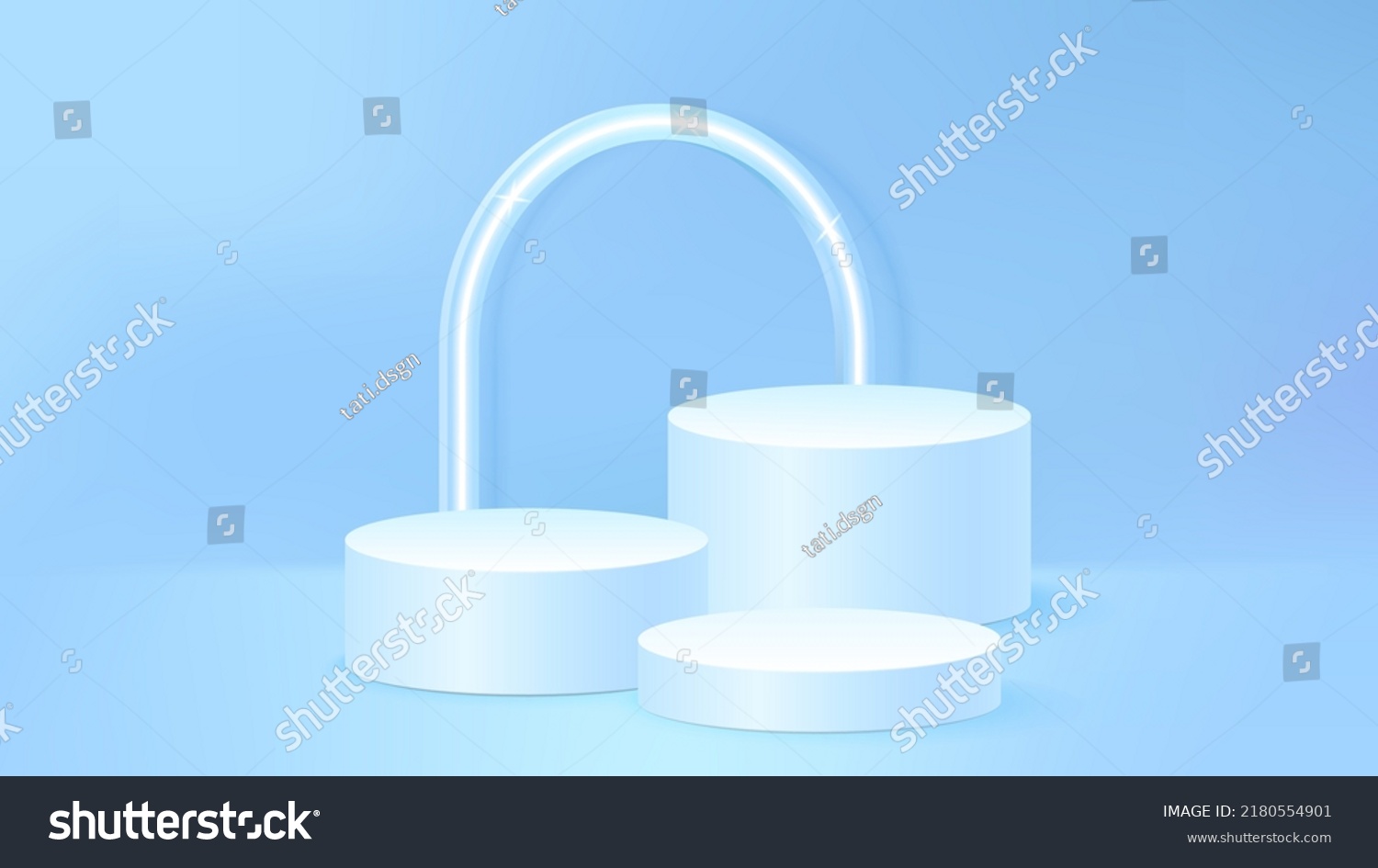 Blue Light 3d Background Product Display Stock Vector (Royalty Free