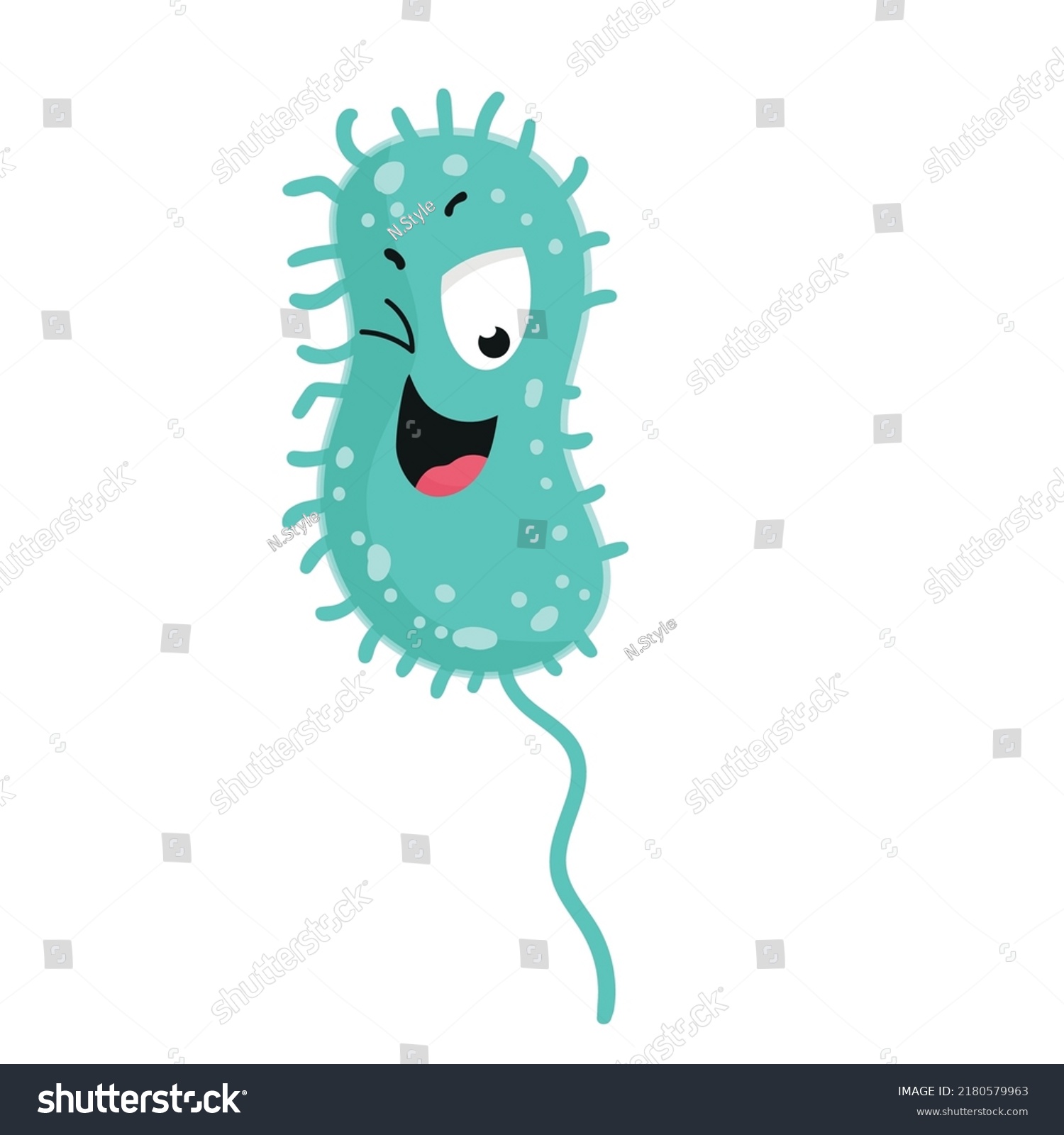 Colorful Bacteria Viruses Different Emotions Funny Stock Vector ...