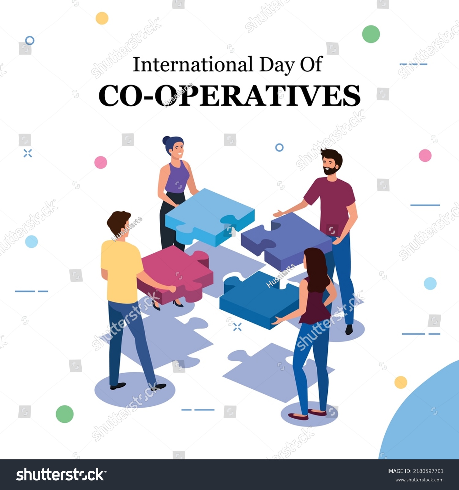 International Day Cooperatives Vector Illustration Stock Vector Royalty Free 2180597701 0660