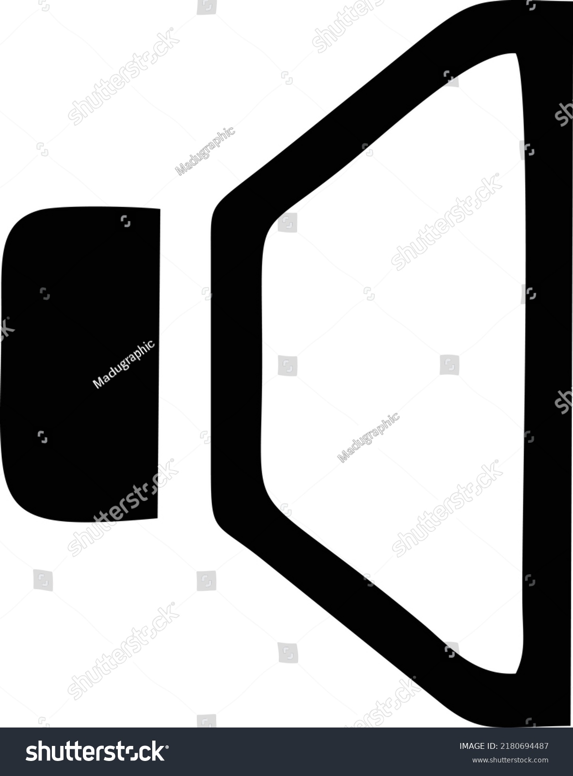 Speaker Vector Drawing Symbol Sound Icon Stock Vector (Royalty Free ...