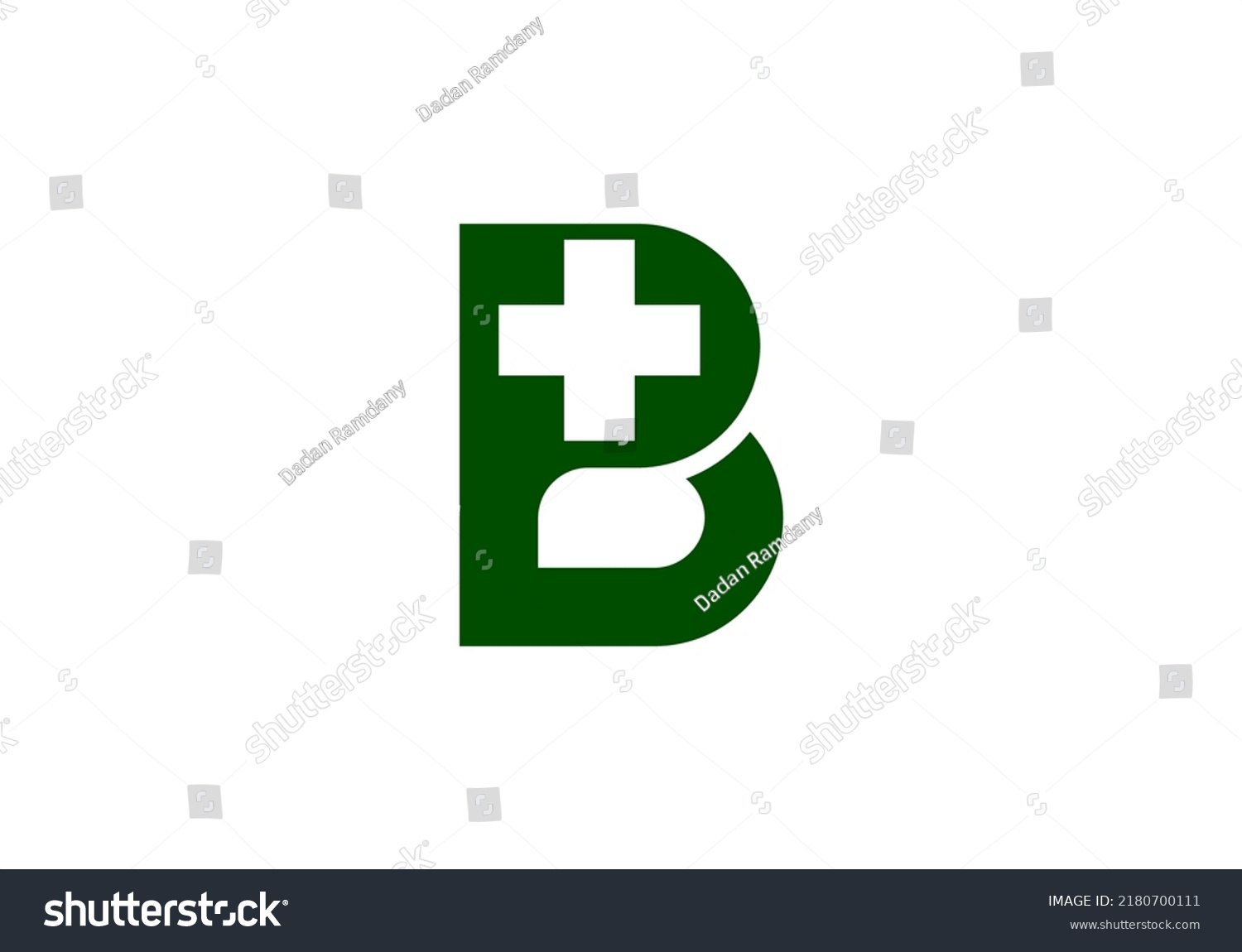 Letter B Medical Logo Simple Design Stock Vector (Royalty Free ...