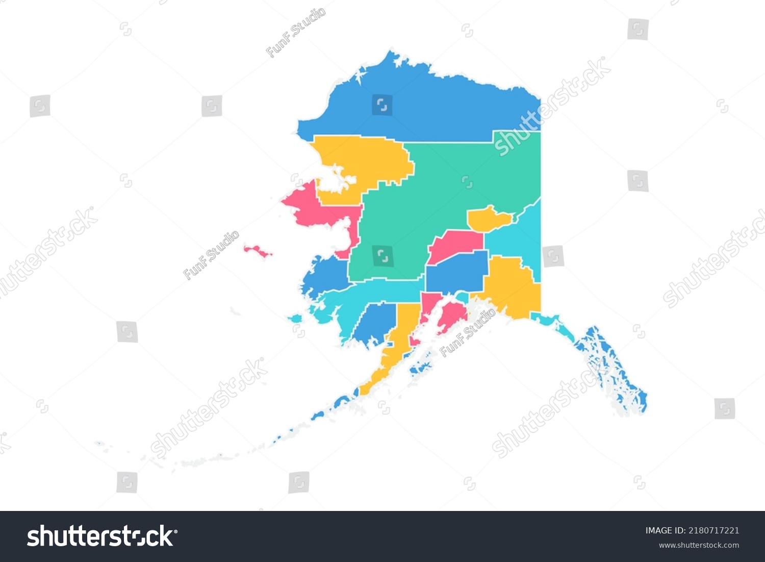 Alaska Map Usa United States America Stock Vector Royalty Free Stock Vector Alaska Map Usa United States Of America Map Vector Template With High Detailed Including Blue 2180717221