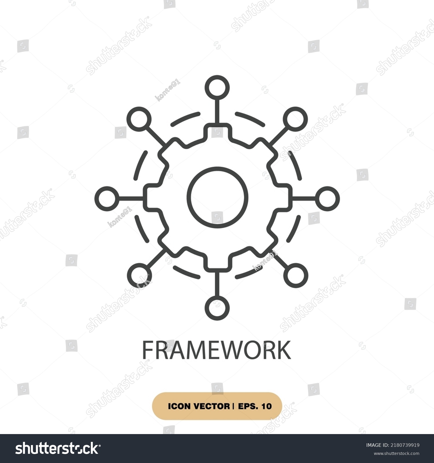Framework Icons Symbol Vector Elements Infographic Stock Vector (Royalty Free) 2180739919