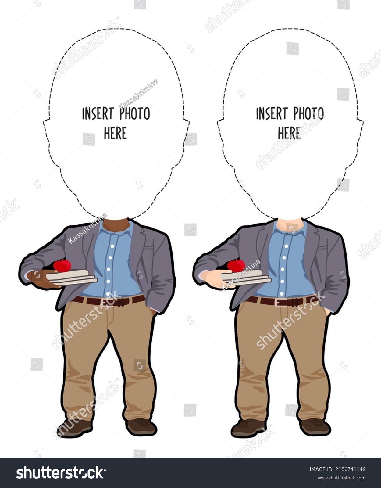Illustration Male Teacher Caricature Template Teacher Stock Illustration Male Teacher Caricature Template Teacher Stock