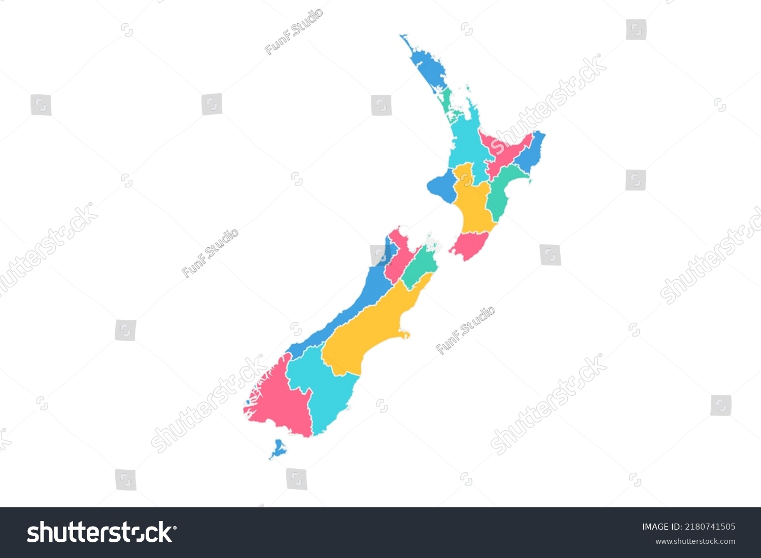 New Zealand Map World Map International Stock Vector Royalty Free Stock Vector New Zealand Map World Map International Vector Template With High Detailed Including Blue Green 2180741505
