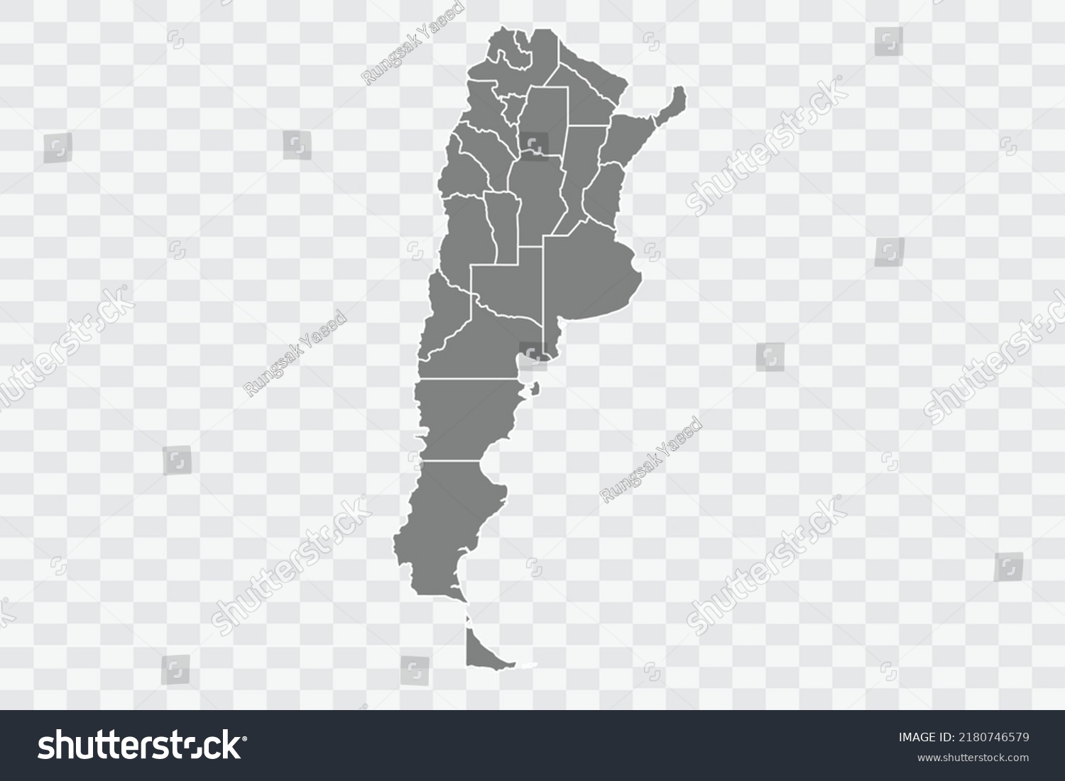 Argentina Map Grey Color On White Stock Vector (Royalty Free ...