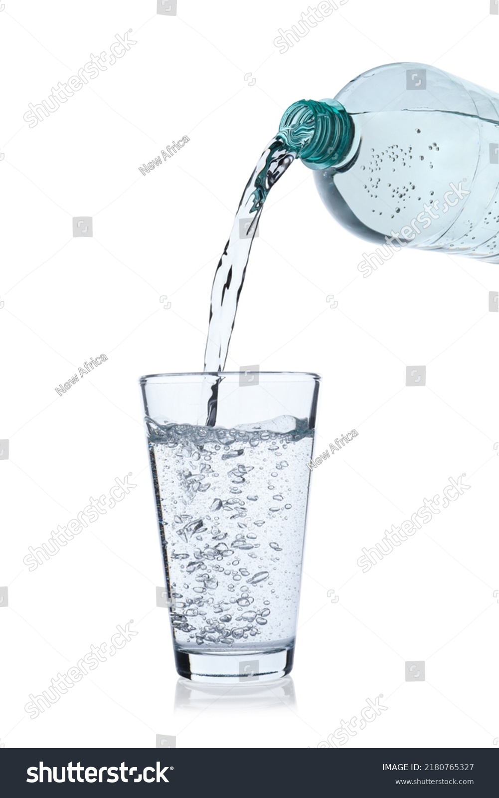 Pouring Soda Water Bottle Into Glass Stock Photo 2180765327 | Shutterstock