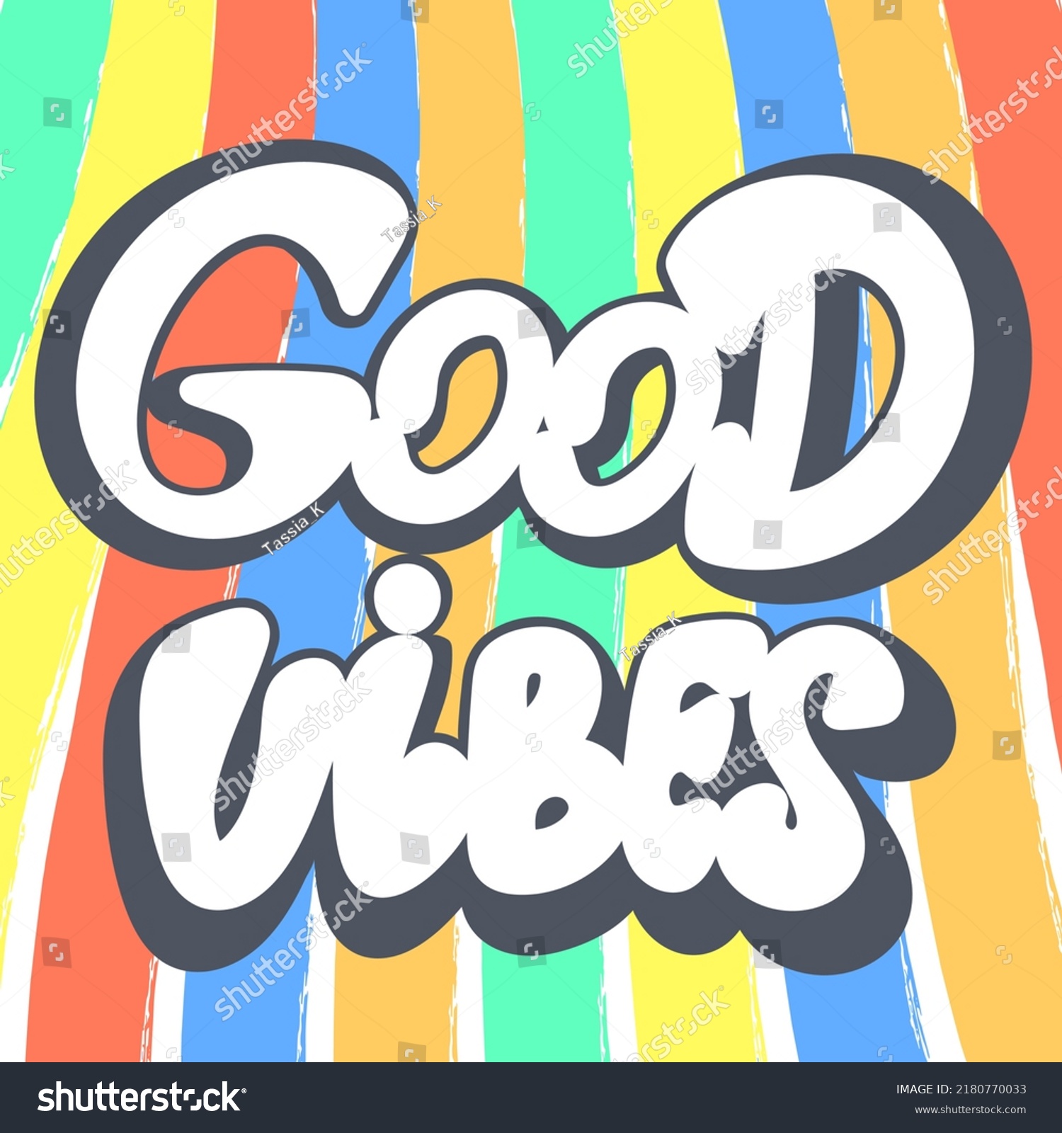 Good Vibes Hippie Poster Banner Hand Stock Vector (Royalty Free ...